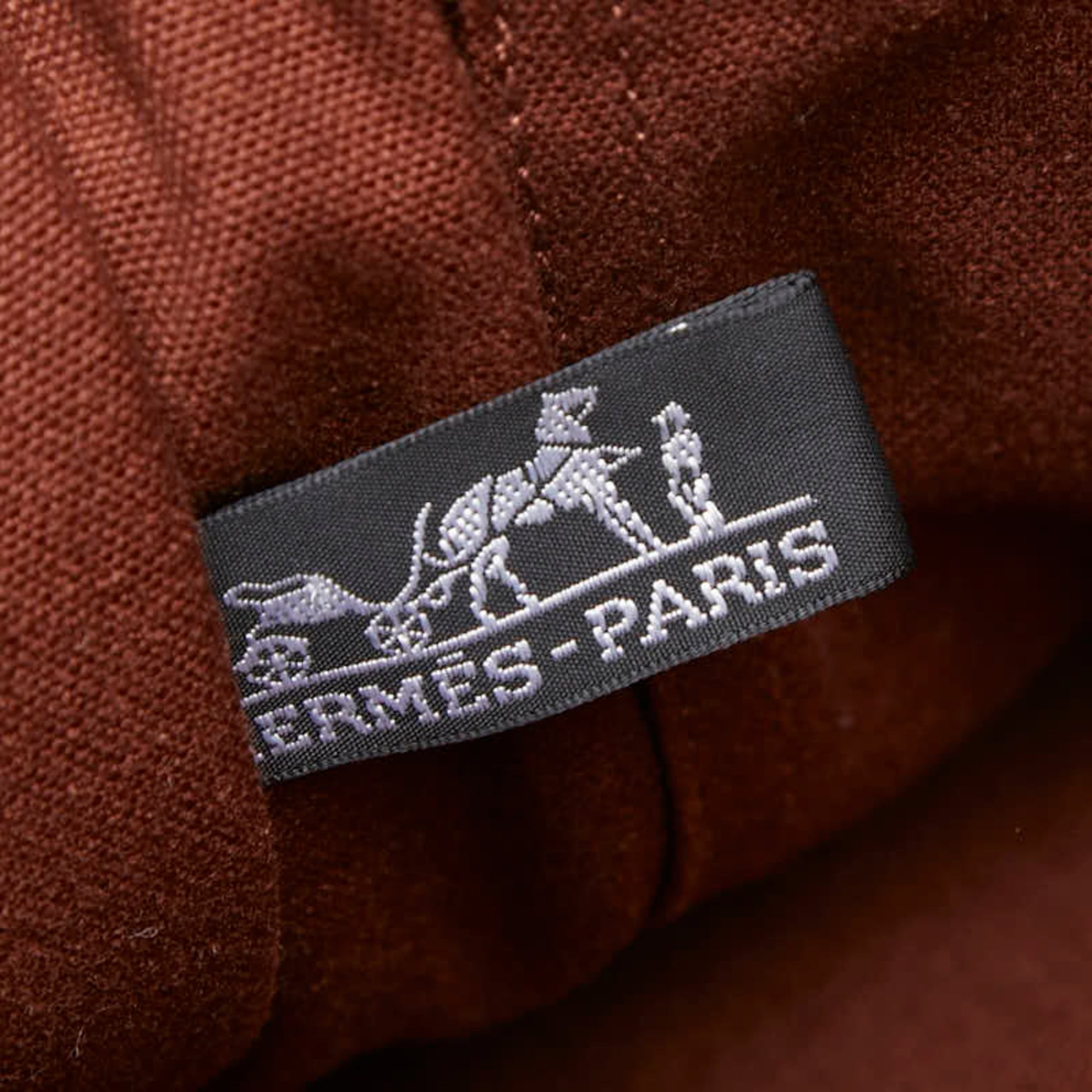 Hermes Brown Canvas Tote Bag (Pre-Owned)