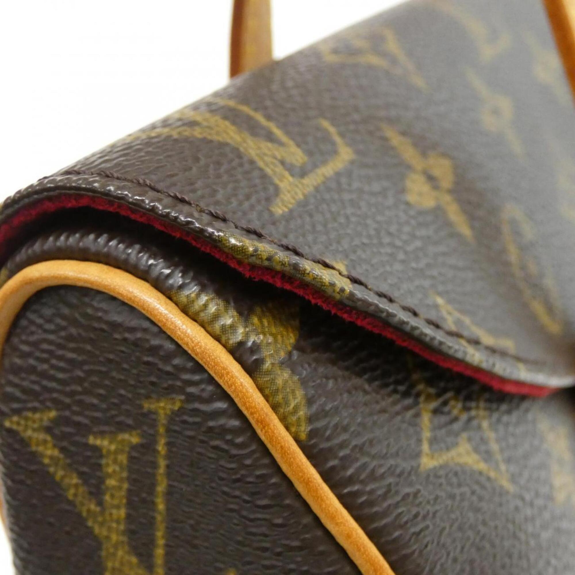 Louis Vuitton Monogram Marron Coated Canvas Handbag (Pre-Owned)