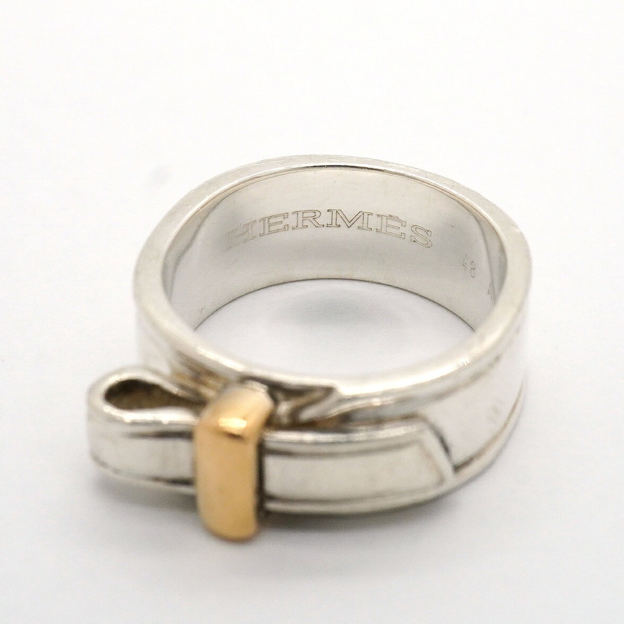 Hermes Yellow Gold (18K) Silver 925 Band Ring (Pre-Owned)