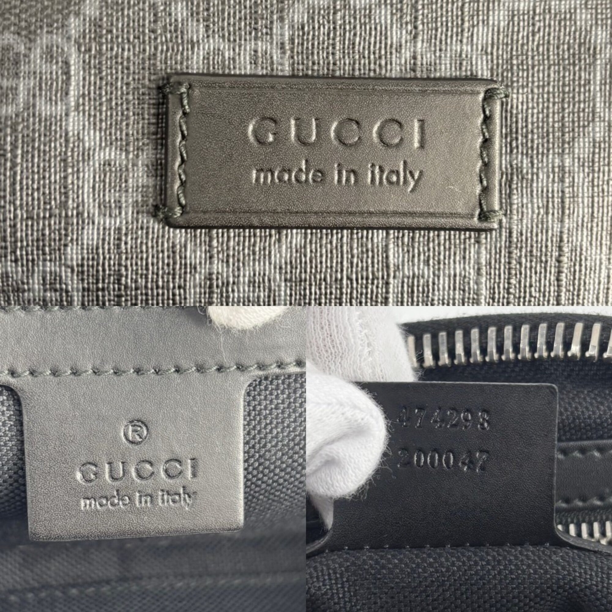 Gucci Black Gg Supreme Leather Fanny Pack (Pre-Owned)