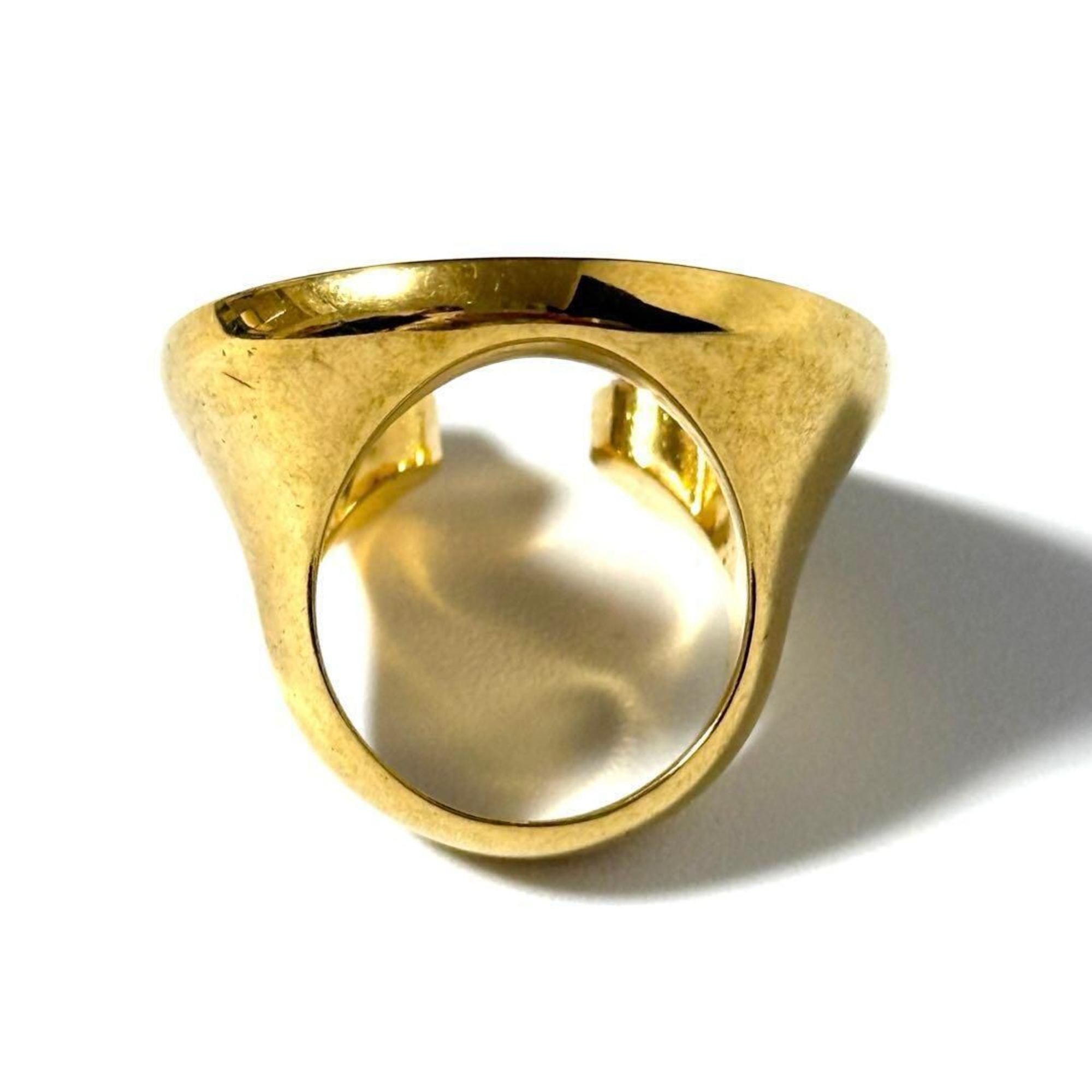 Versace Gold Metal Band Ring (Pre-Owned)