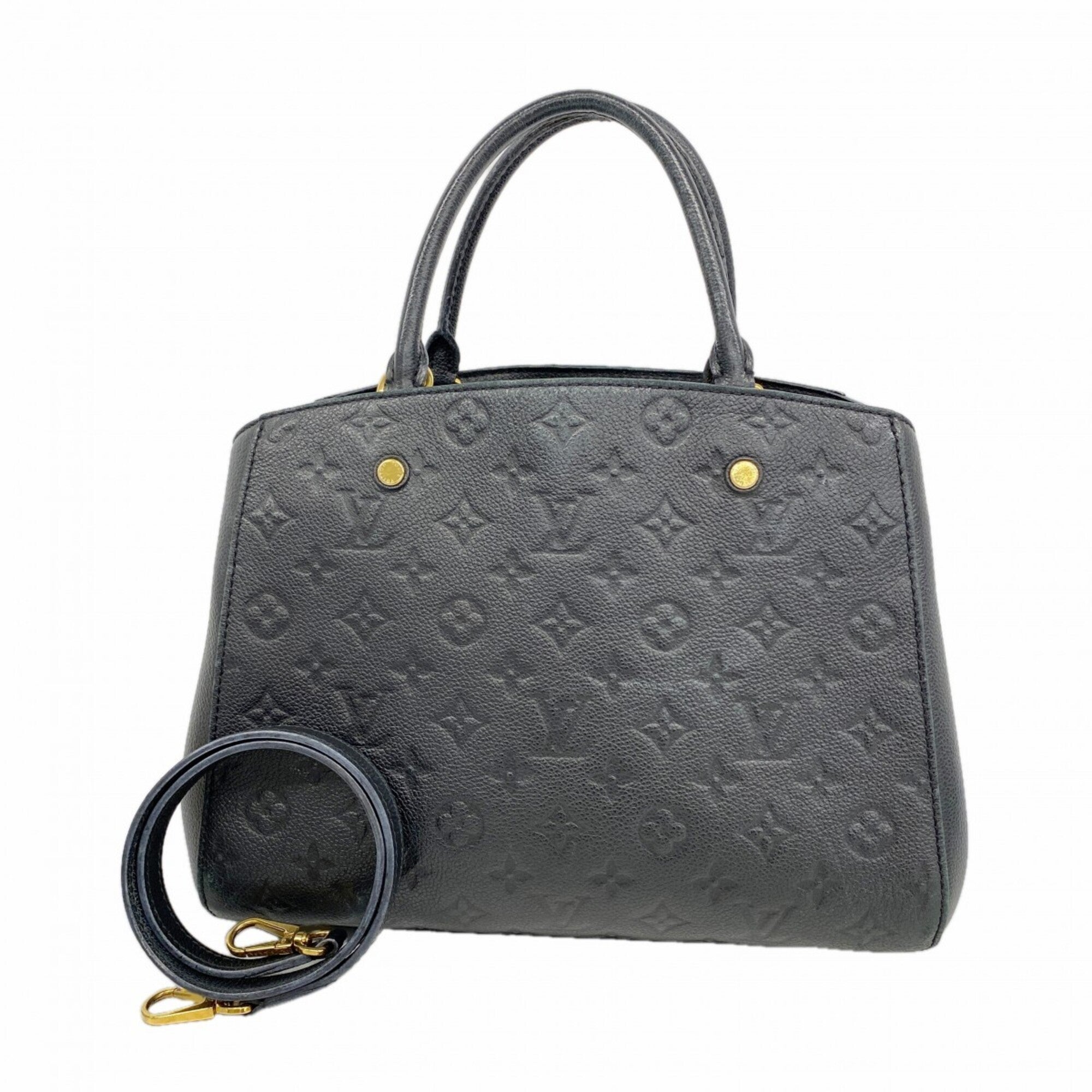 Louis Vuitton Noir Handbag (Pre-Owned)