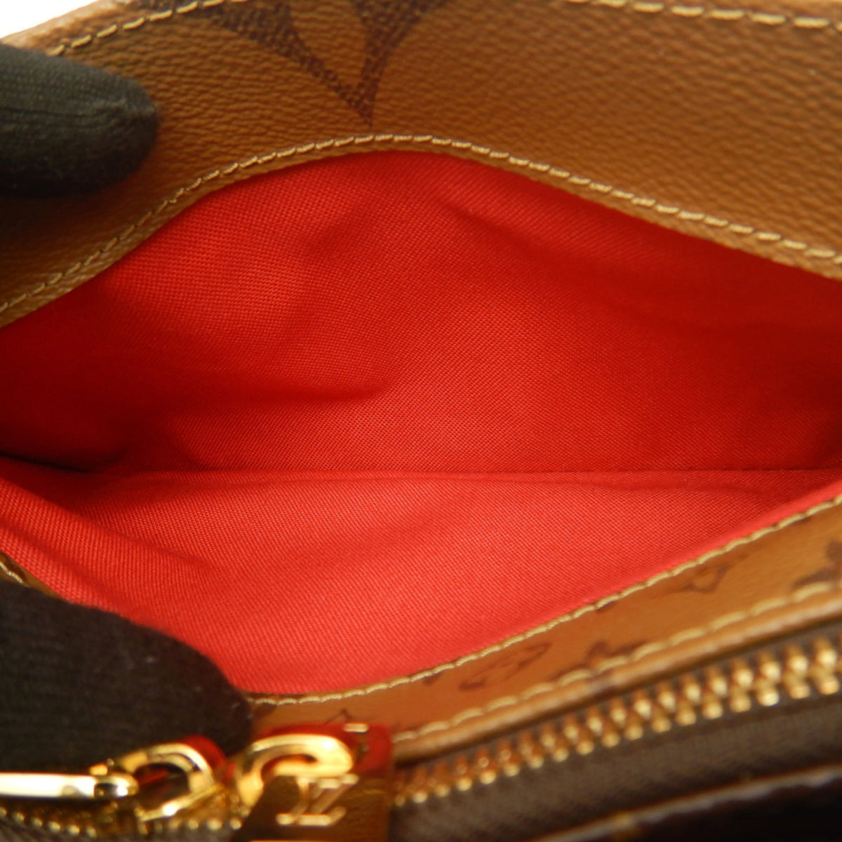Louis Vuitton Brown Monogram Canvas Handbag Pouch (Pre-Owned)