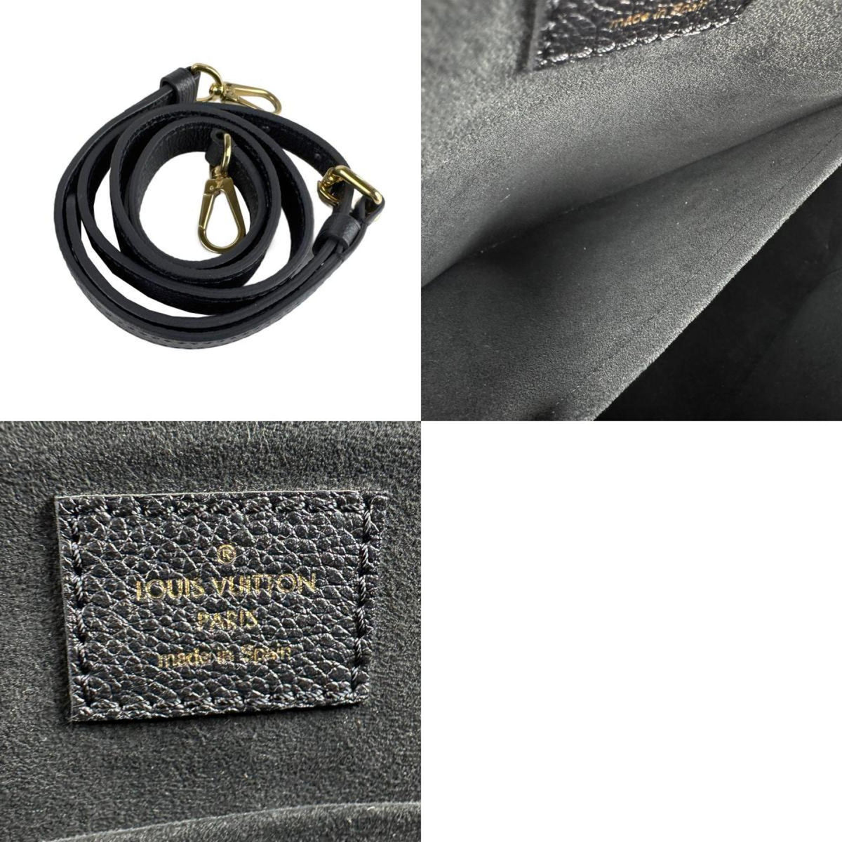 Louis Vuitton Beige Black Monogram Empreinte Handbag Shoulder Bag (Pre-Owned)