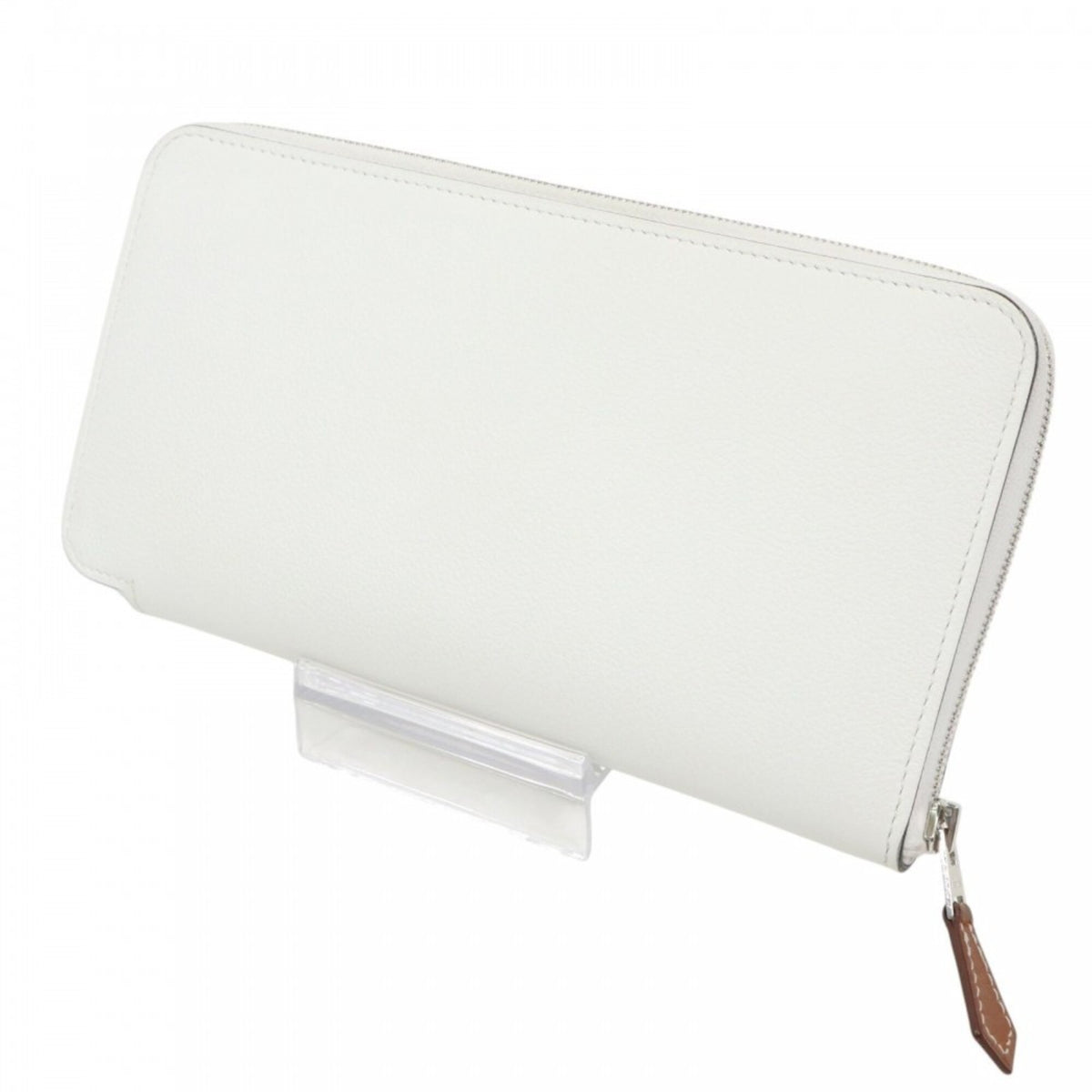 Hermes White Leather Long Wallet (Bi-Fold) (Pre-Owned)