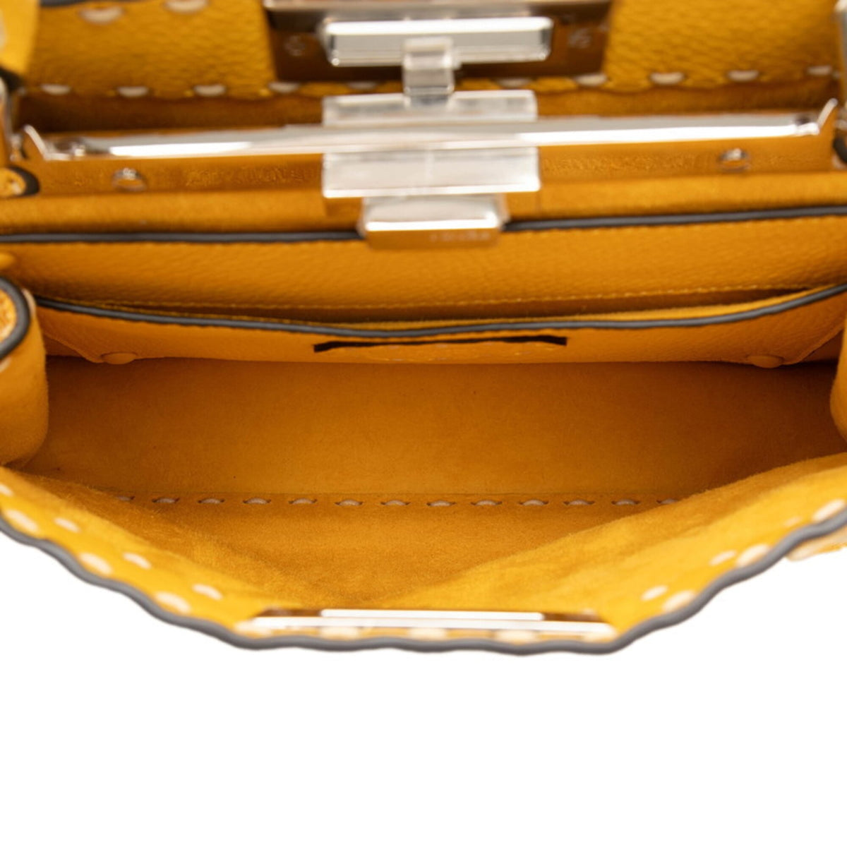 Fendi Peekaboo Yellow Handbag Shoulder Bag (Pre-Owned)