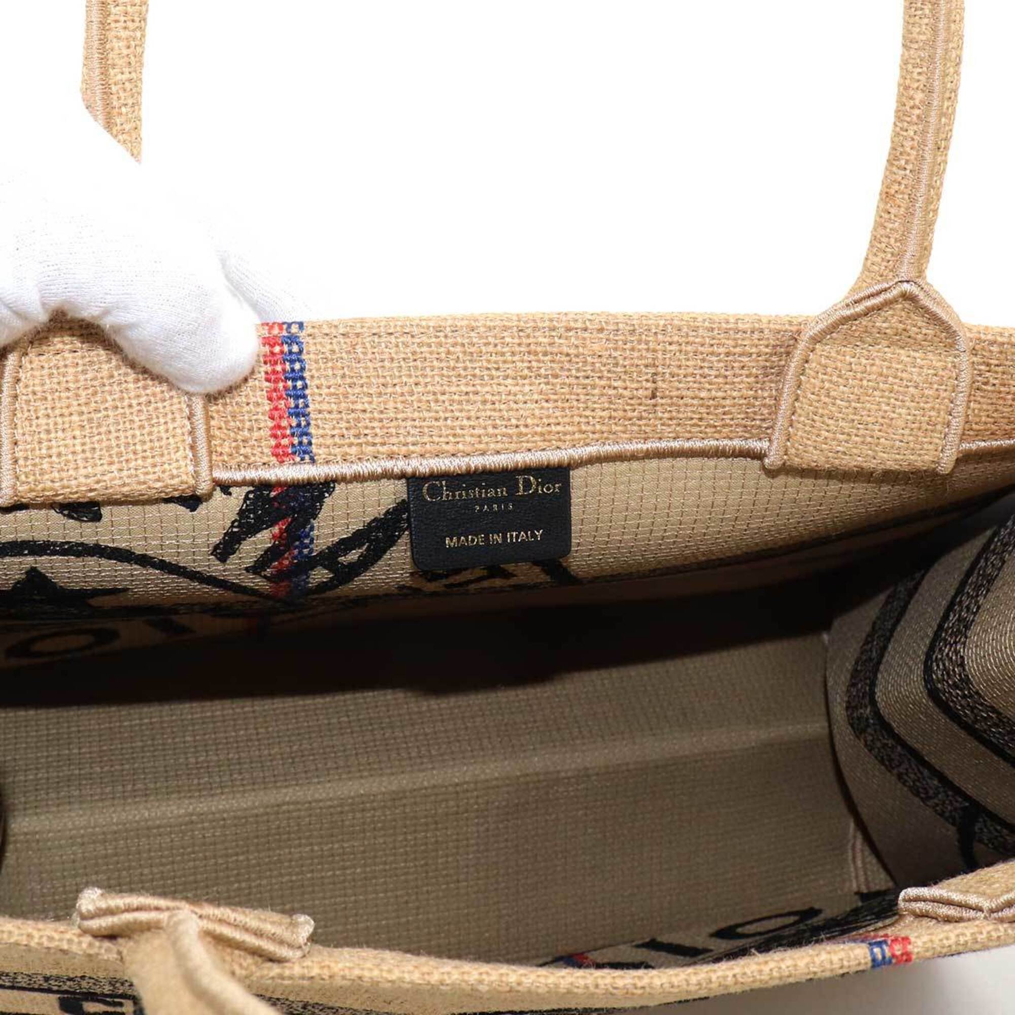 Christian Dior Beige Canvas Handbag Tote Bag (Pre-Owned)
