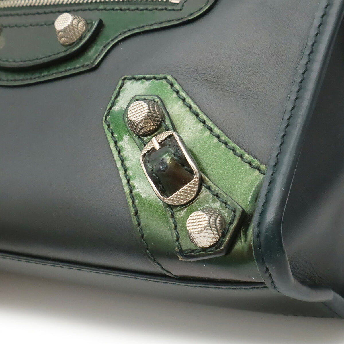 Balenciaga Dark Green Leather Handbag (Pre-Owned)