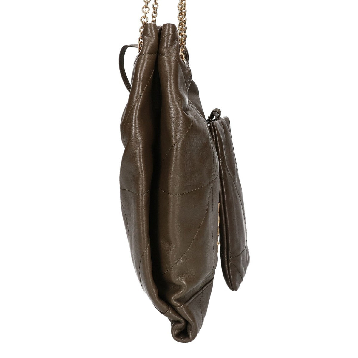 Yves Saint Laurent Khaki Leather Shoulder Bag (Pre-Owned)