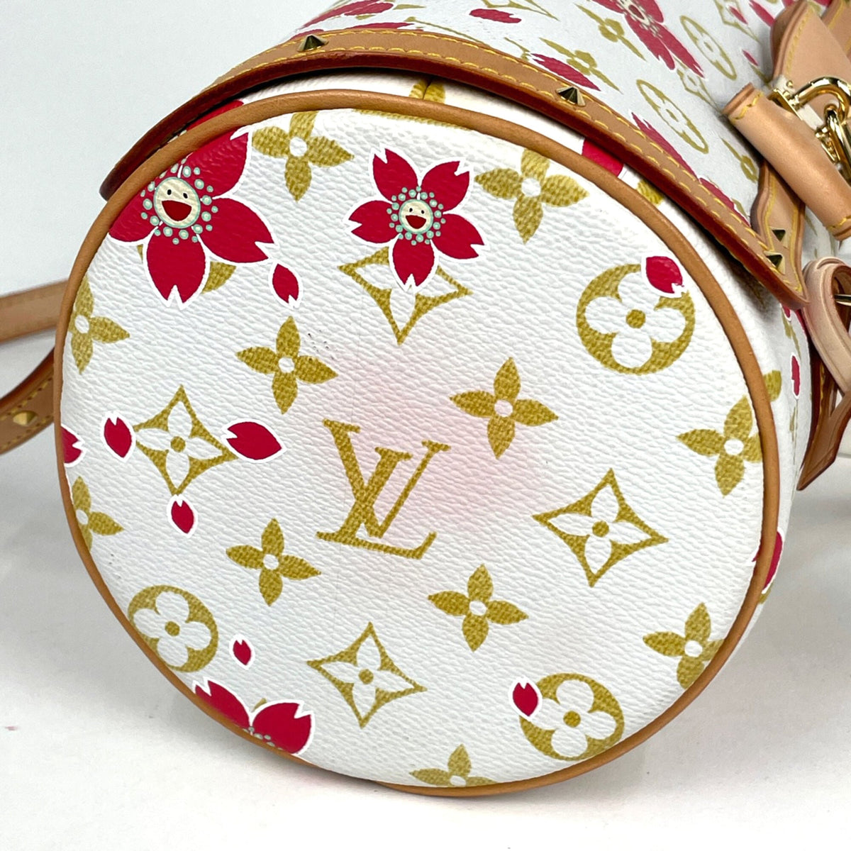 Louis Vuitton White Monogram Cherry Blossom Handbag (Pre-Owned)