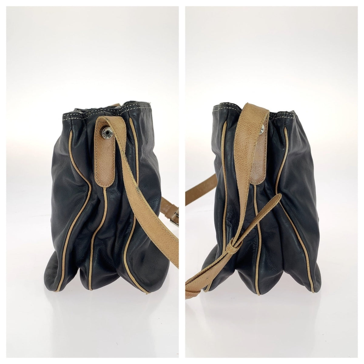 Loewe Black Brown Leather Shoulder Bag (Pre-Owned)