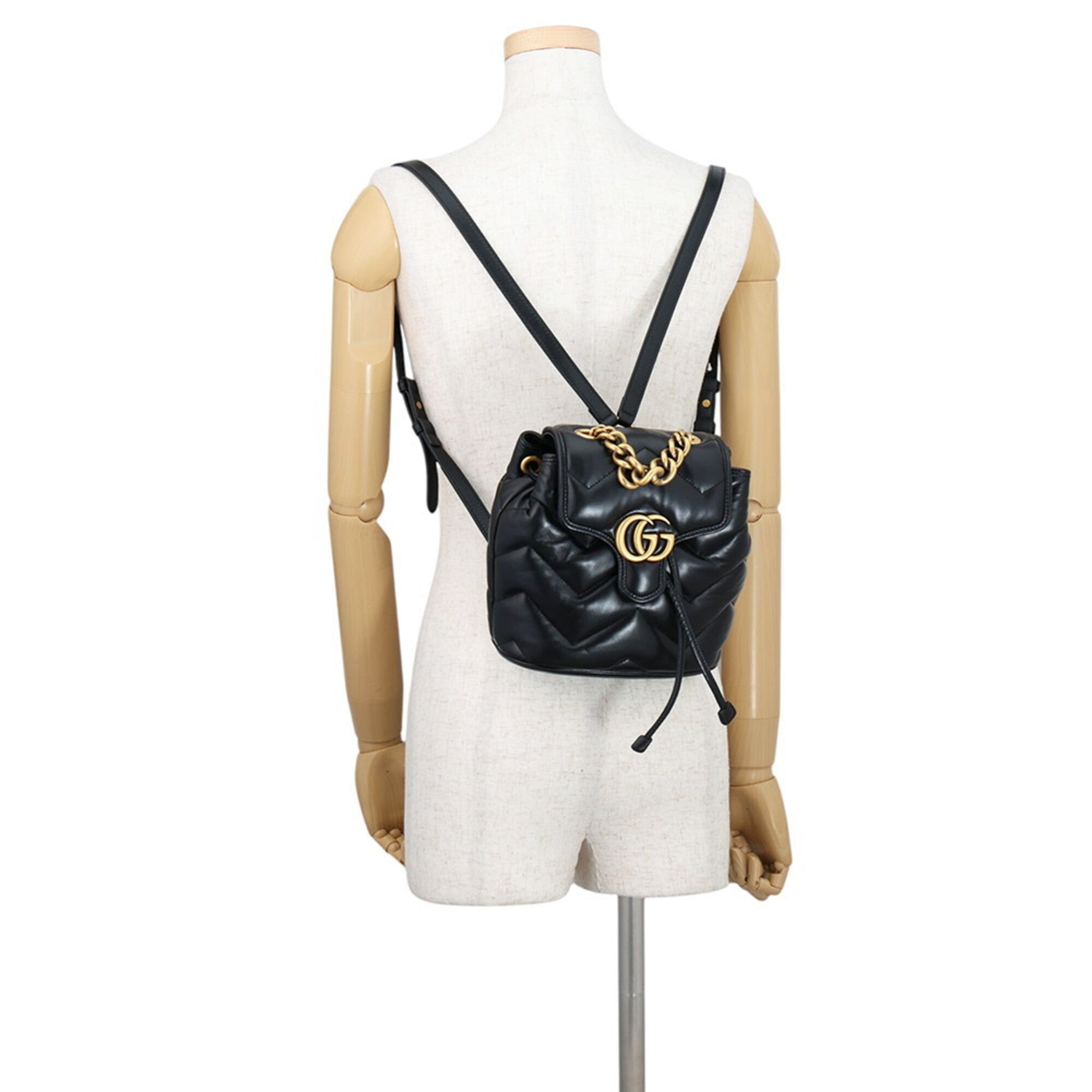Gucci Black Leather Backpack (Pre-Owned)