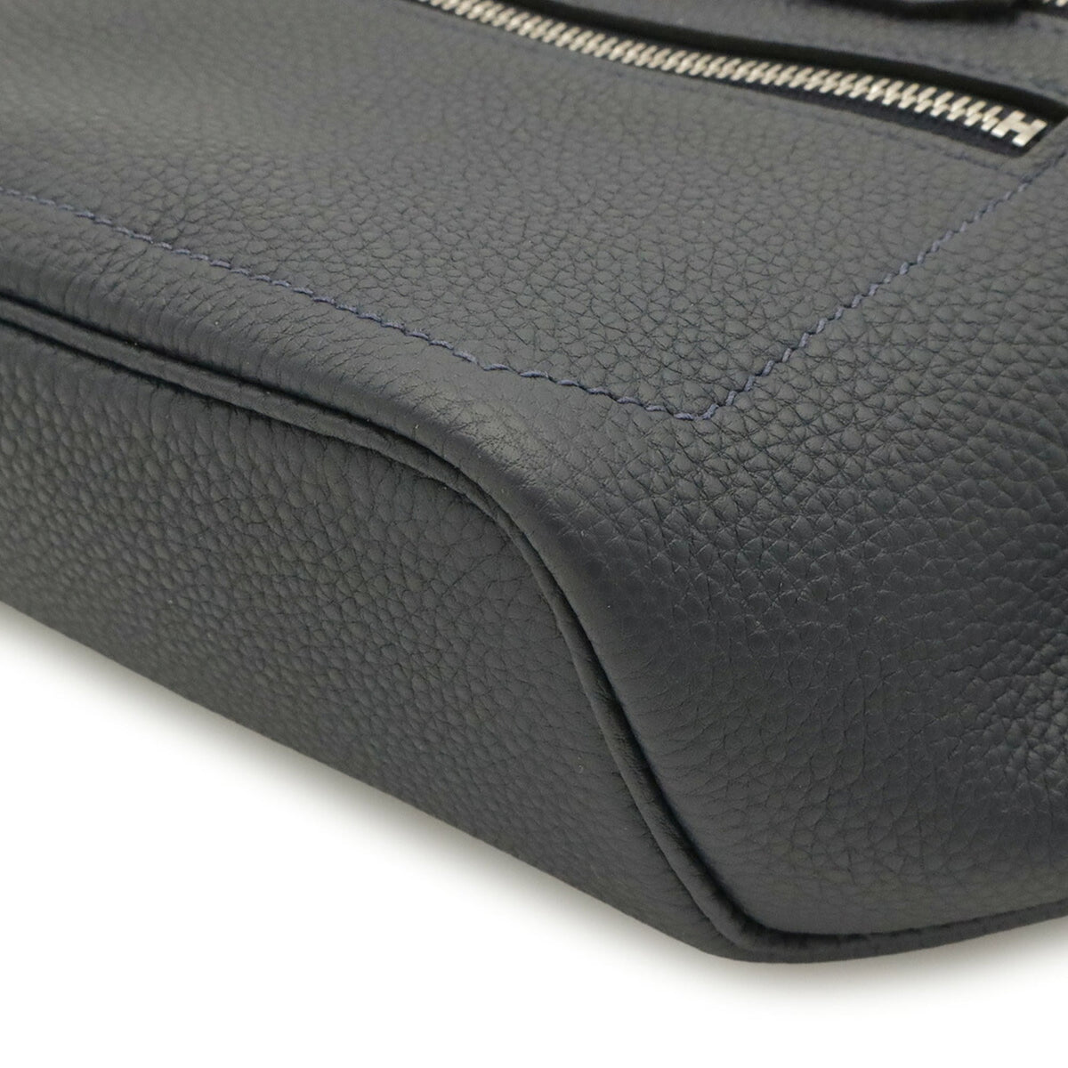 Hermes Blue Indigo Taurillon Clemence Leather Sling Bag (Pre-Owned)