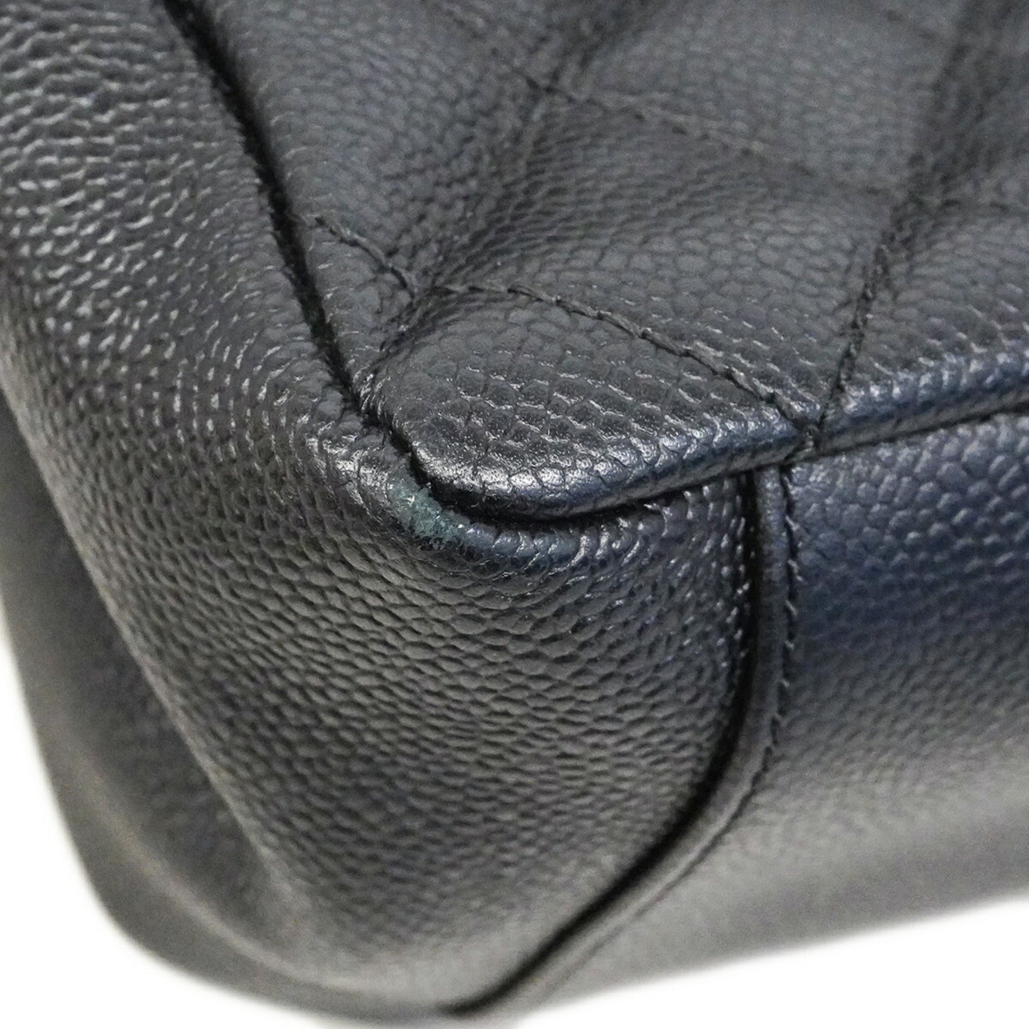 Chanel Black Grained Calfskin Tote Bag (Pre-Owned)