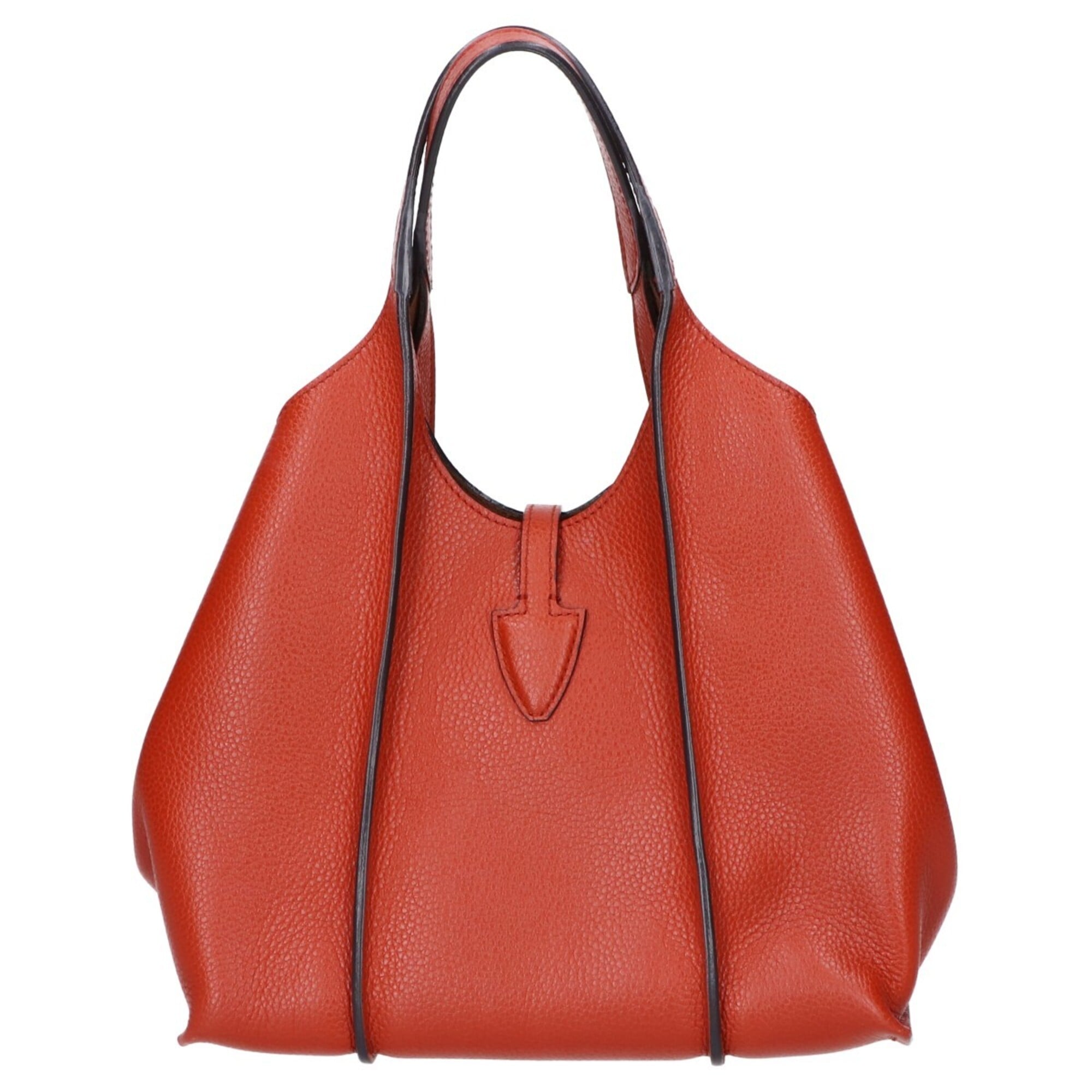 Tod's Orange Leather Handbag Shopping Bag (Pre-Owned)