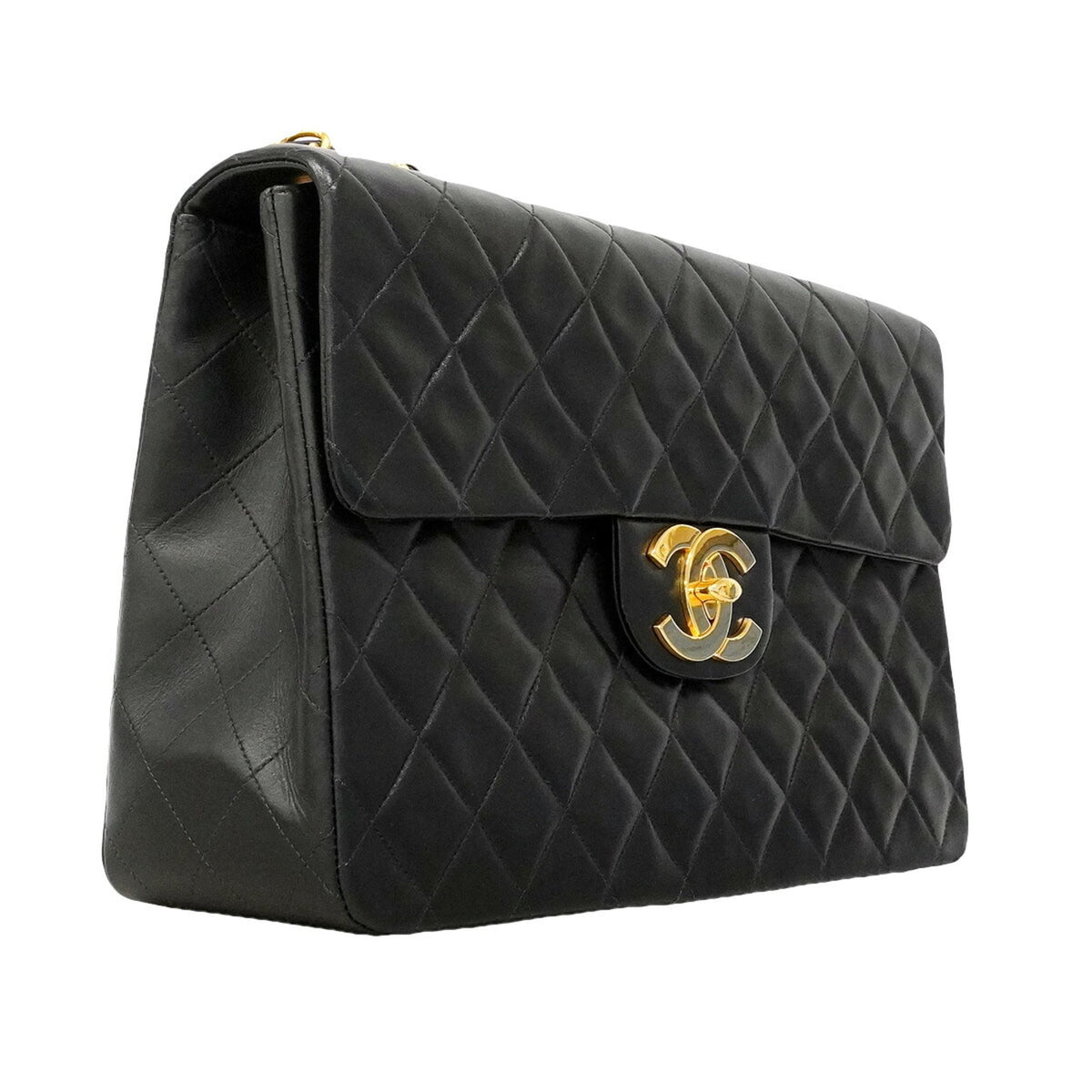 Chanel Black Leather Shoulder Bag (Pre-Owned)