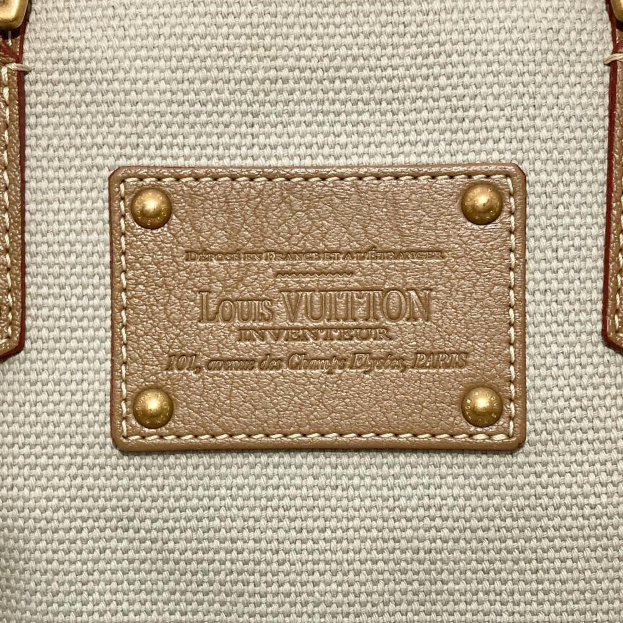 Louis Vuitton Beige Canvas Tote Bag (Pre-Owned)