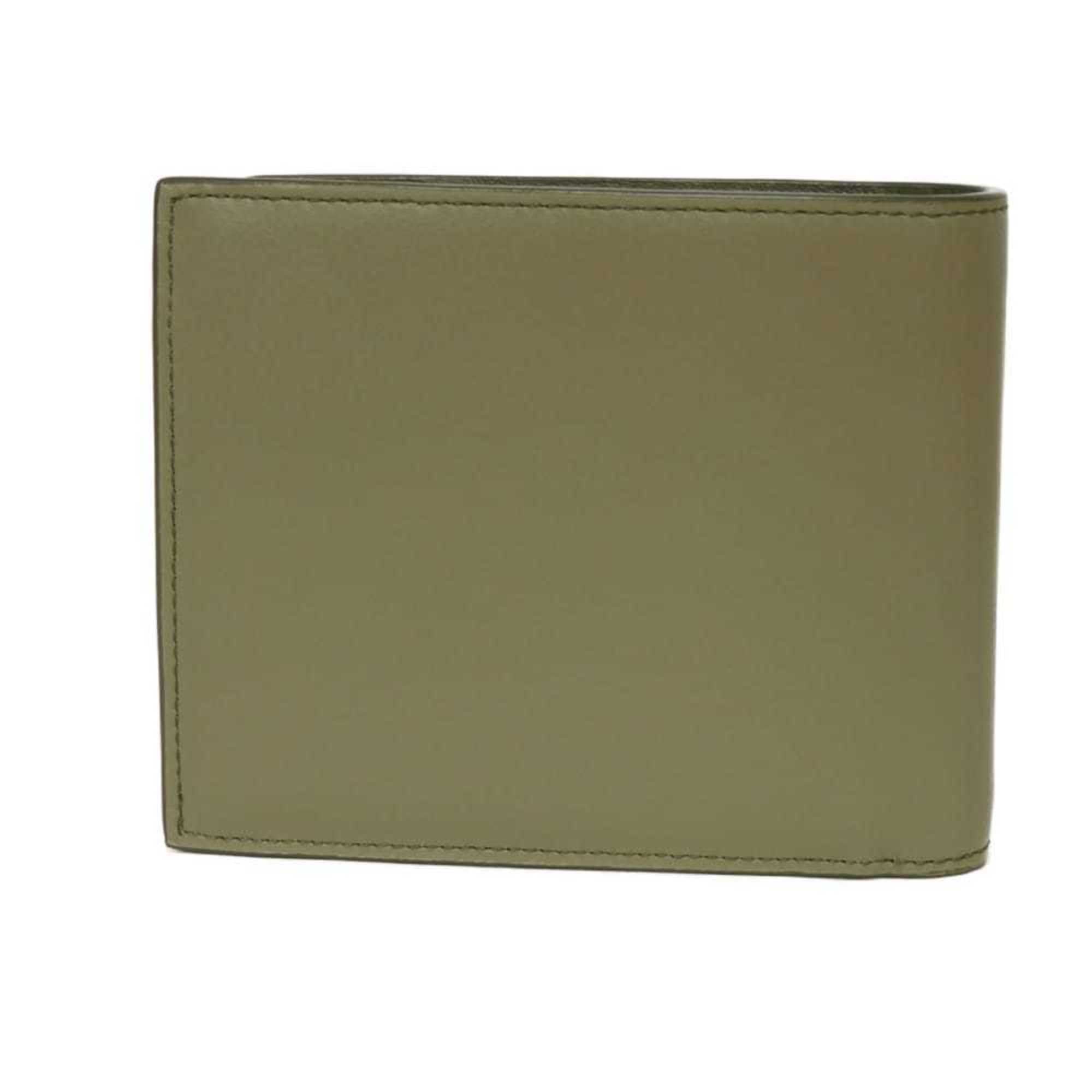 Christian Dior Khaki Leather Wallet (Bi-Fold) (Pre-Owned)
