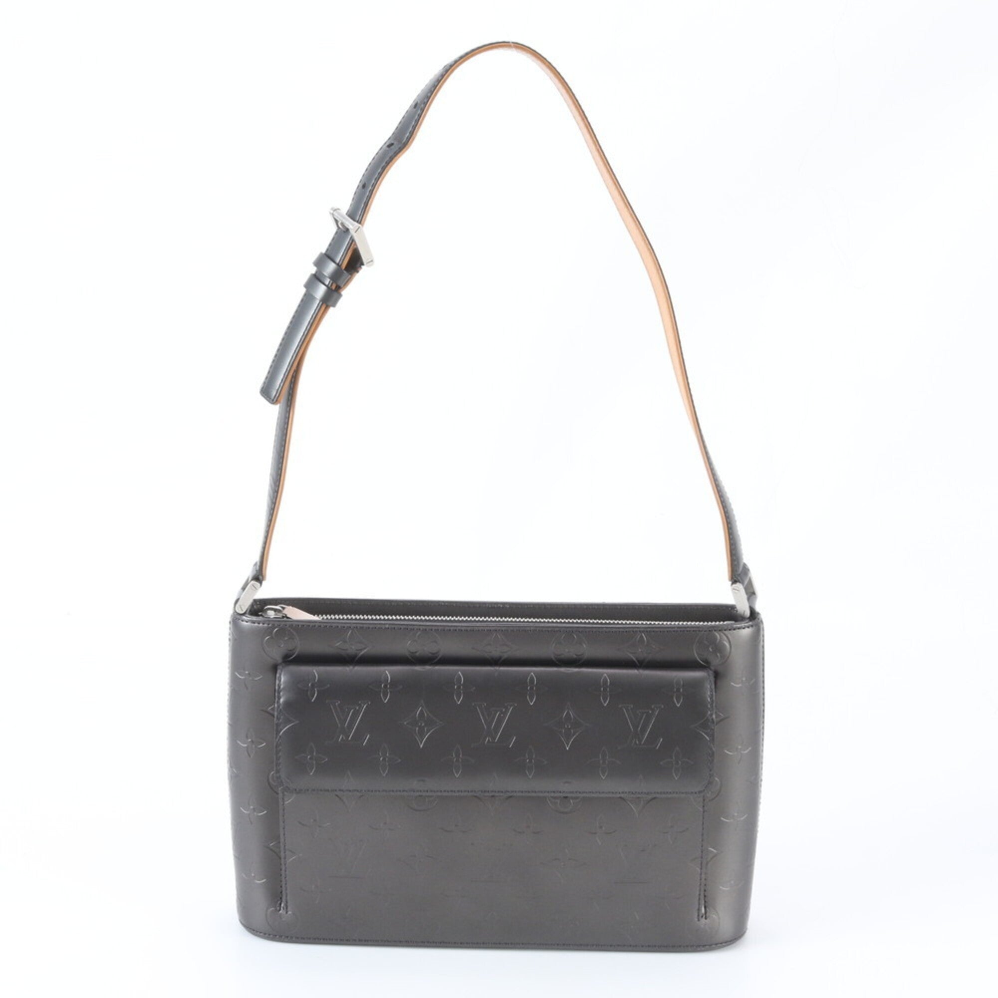Louis Vuitton Monogram Mat Noir Leather Handbag Shoulder Bag (Pre-Owned)