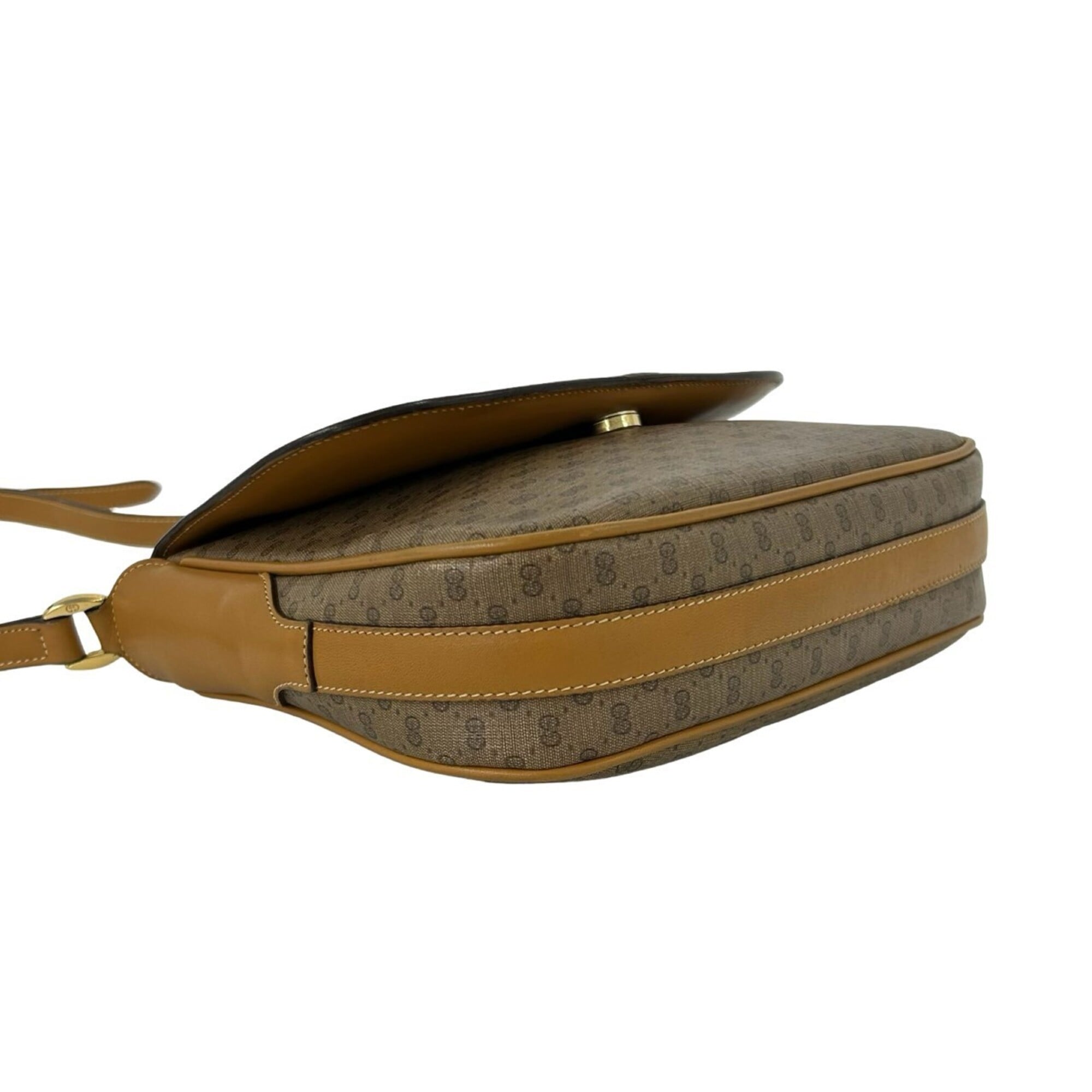 Gucci Brown Leather Pvc Pochette Shoulder Bag (Pre-Owned)