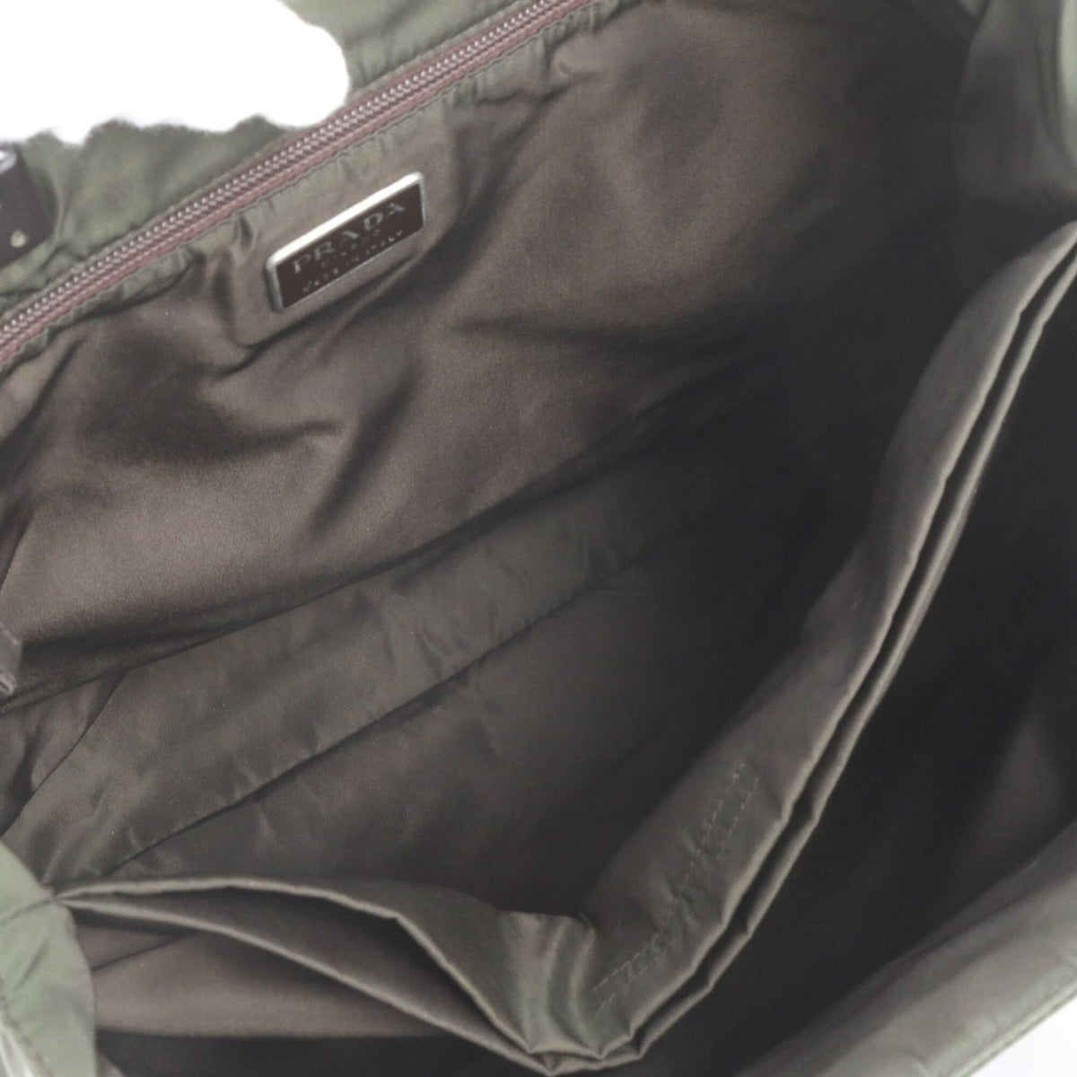 Prada Black Green Khaki Handbag Shoulder Bag Tote Bag (Pre-Owned)