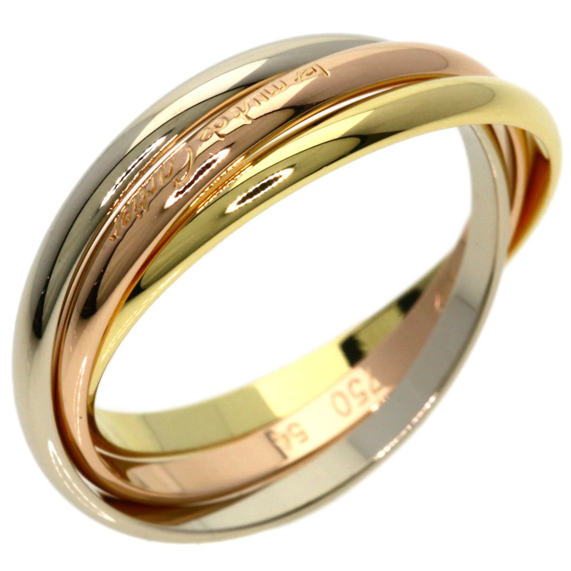 Cartier Yellow Gold (18K) White Gold (18K) Band Ring (Pre-Owned)