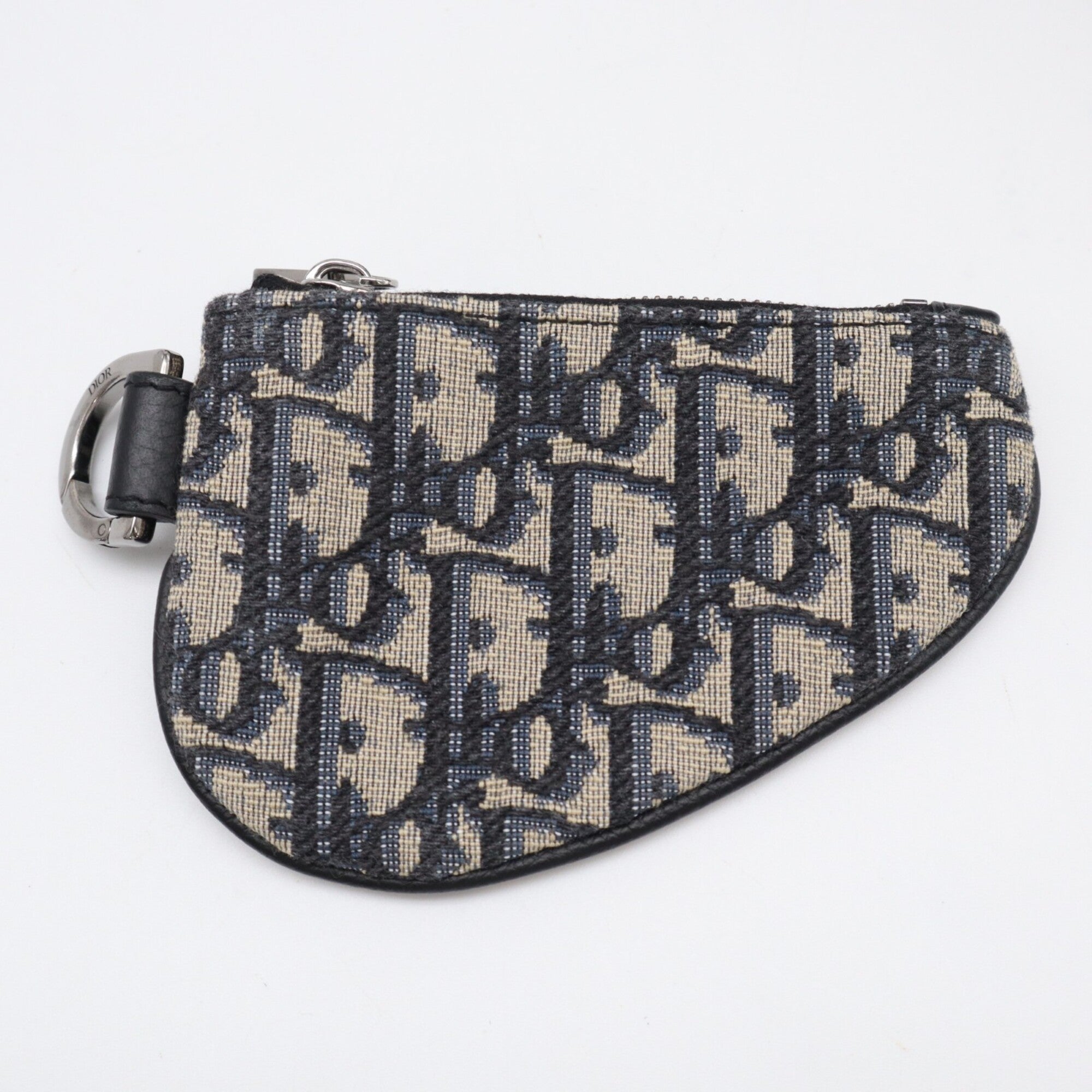 Christian Dior Beige Navy Cotton Leather Shoulder Bag (Pre-Owned)