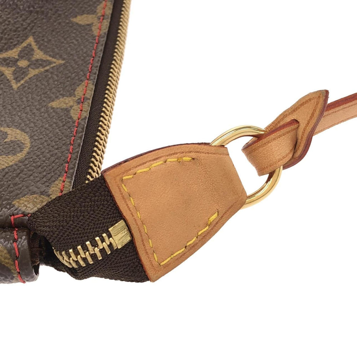 Louis Vuitton Marron Coated Canvas Pochette Pouch (Pre-Owned)