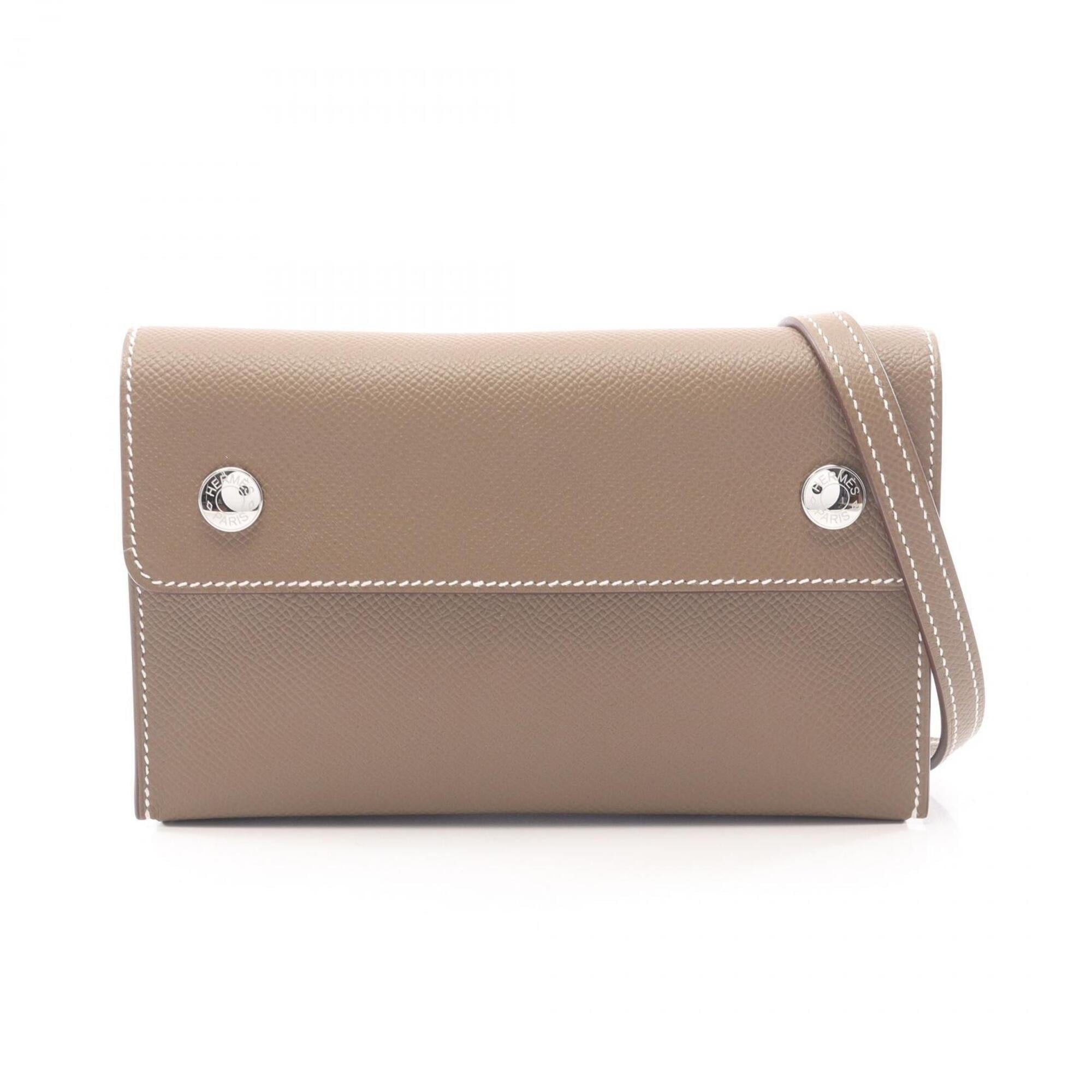 Hermes Etoupe Gray Gray Epsom Leather Leather Handbag Shoulder Bag (Pre-Owned)