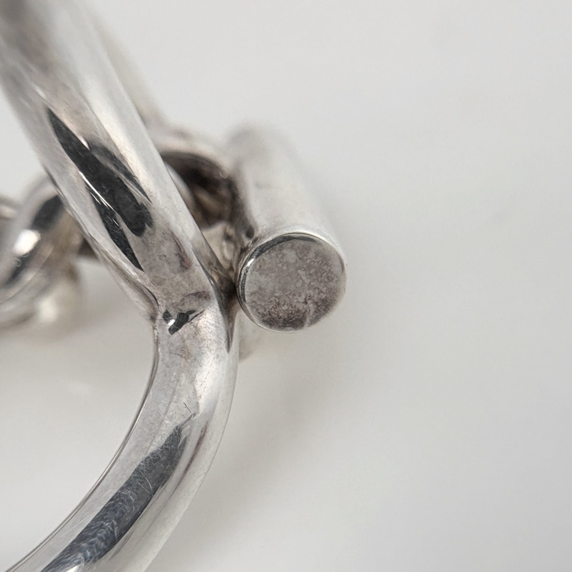 Hermes Silver Silver 925 Band Ring (Pre-Owned)