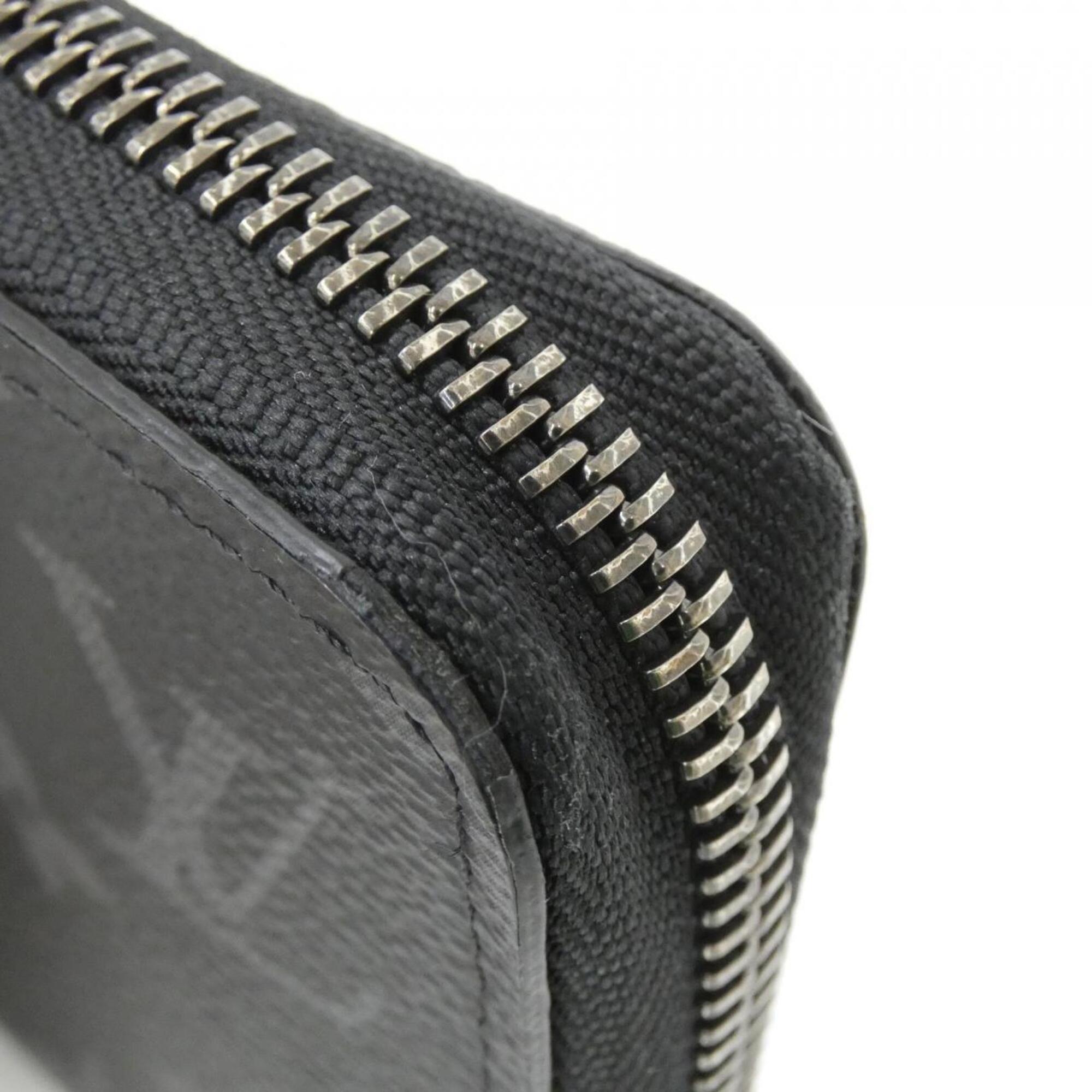 Louis Vuitton Black Coated Canvas Long Wallet (Bi-Fold) (Pre-Owned)