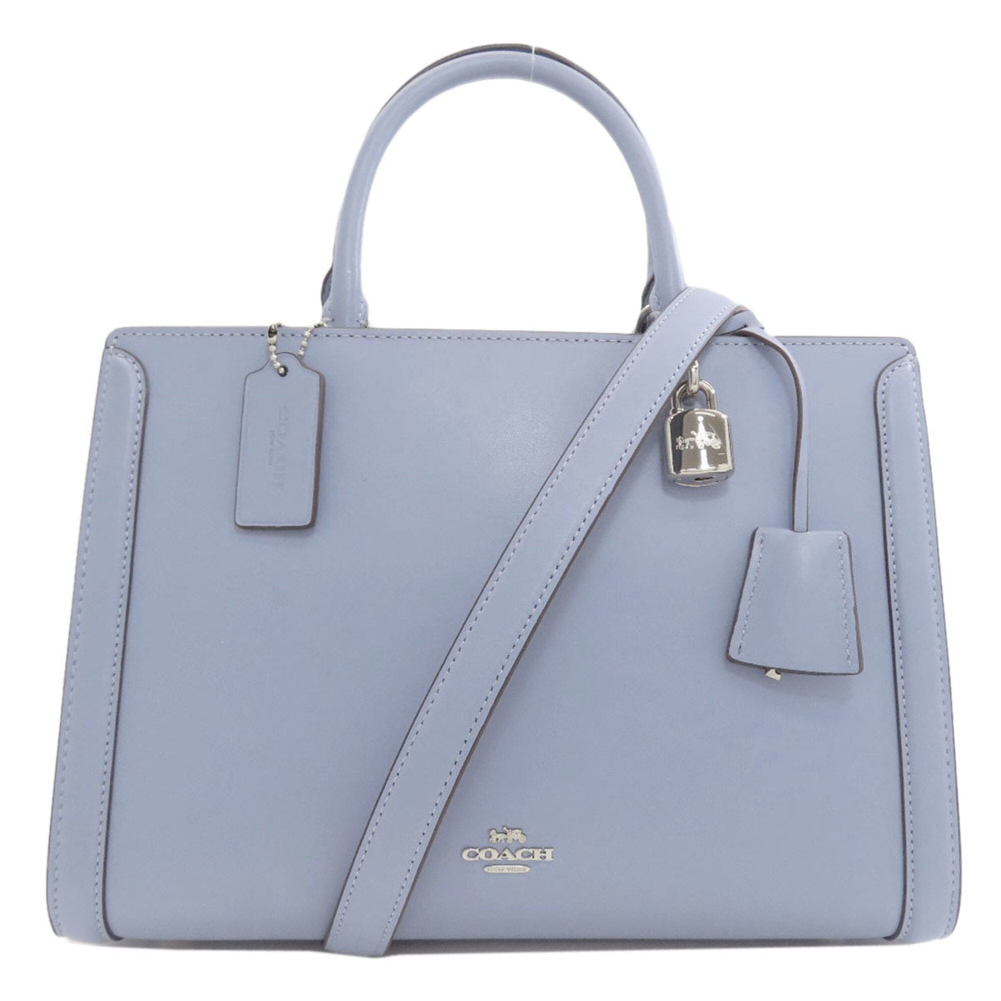 Coach Blue Leather Handbag (Pre-Owned)