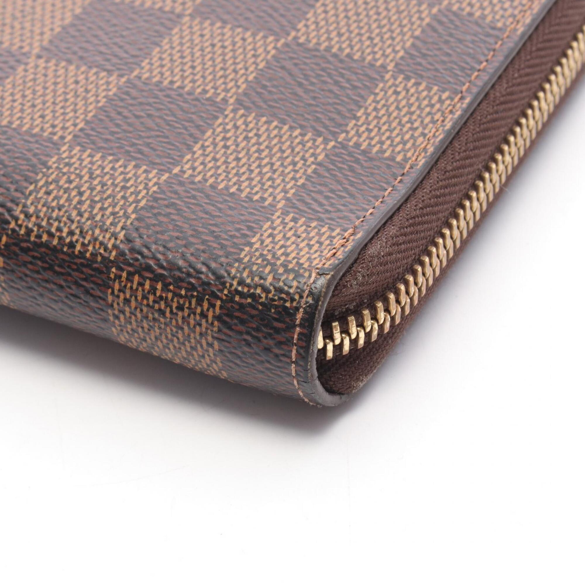 Louis Vuitton Brown Leather Pvc Long Wallet (Bi-Fold) (Pre-Owned)