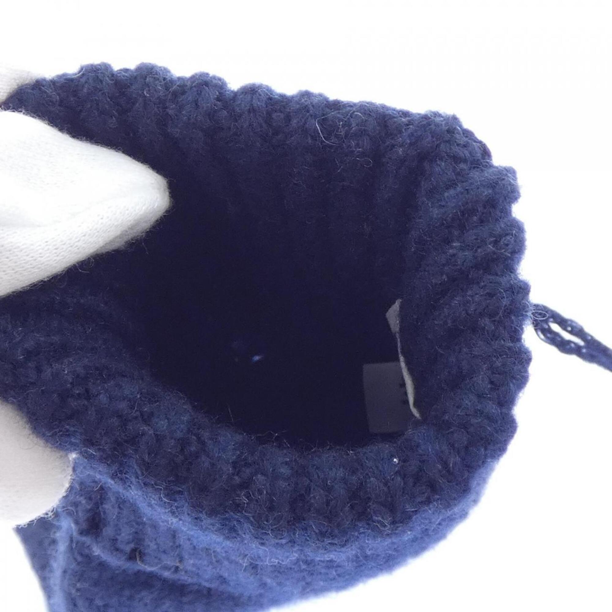 Hermes Navy Cashmere Warm Gloves (Pre-Owned)
