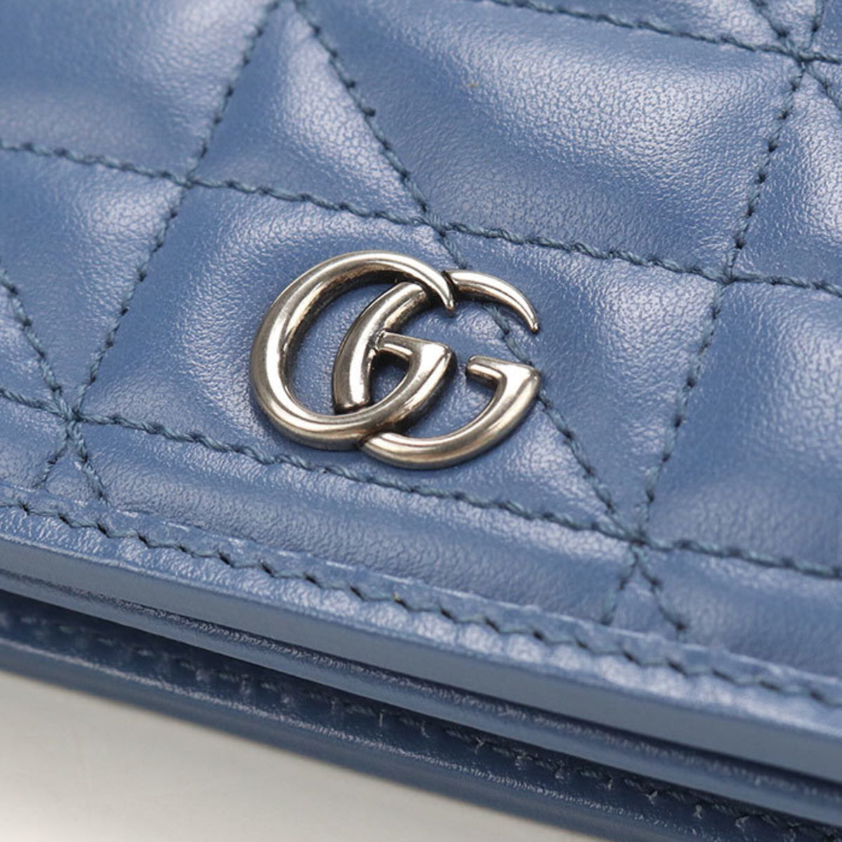Gucci Blue Leather Wallet (Bi-Fold) (Pre-Owned)