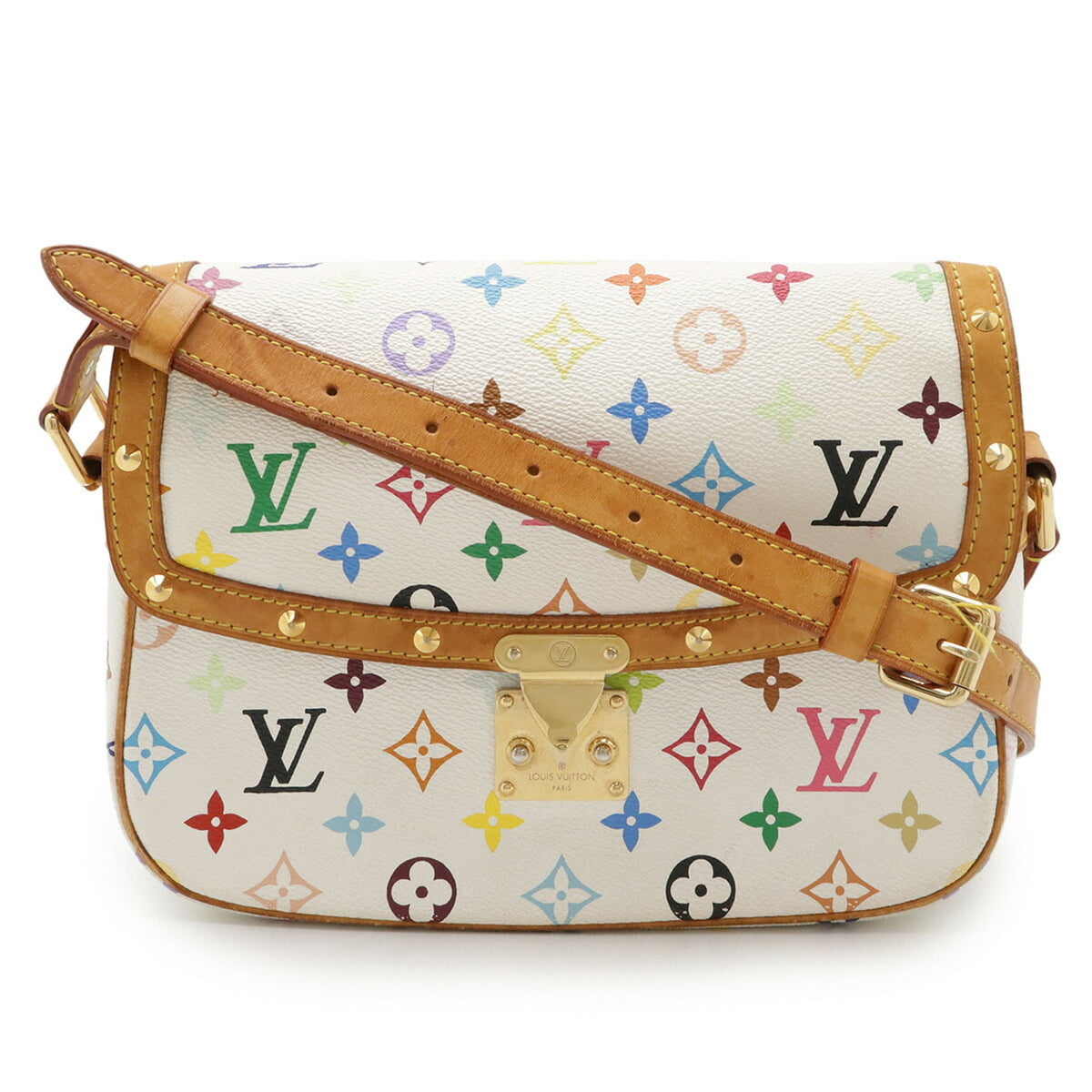 Louis Vuitton Blanc Multi-Color White Monogram Multicolore Shoulder Bag (Pre-Owned)