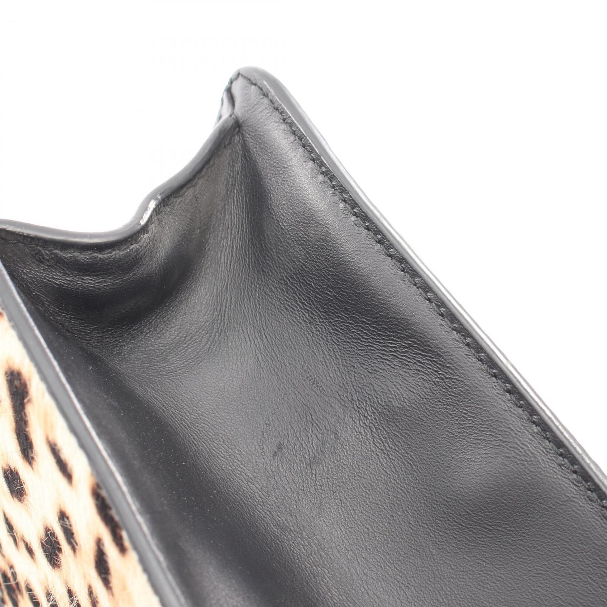 Gucci Beige Black Multi-Color Leather Handbag Shoulder Bag (Pre-Owned)