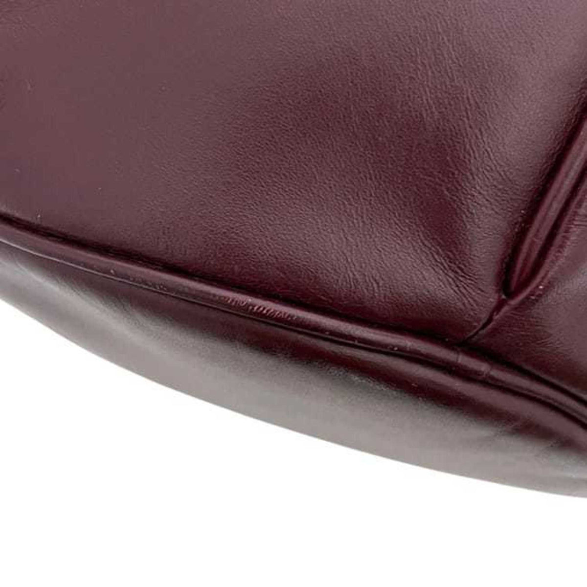 Cartier Bordeaux Wine Red Leather Shoulder Bag (Pre-Owned)
