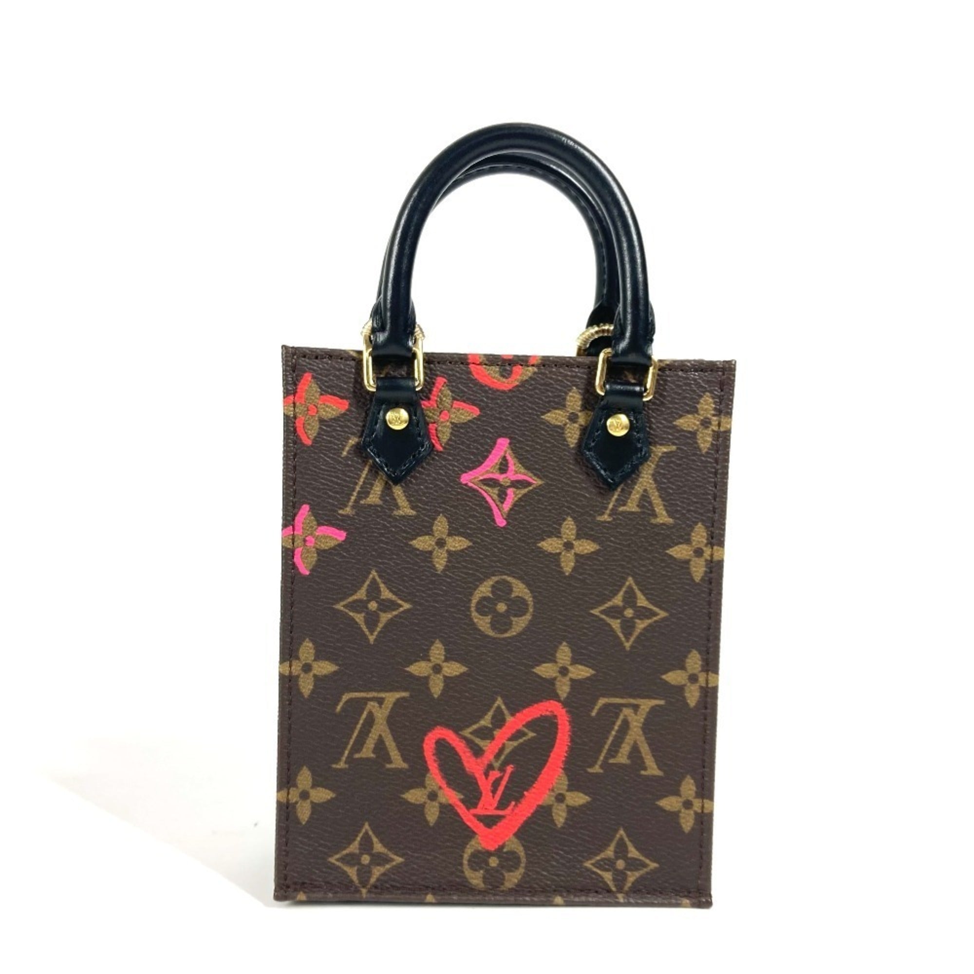 Louis Vuitton Brown Monogram Red Color Monogram Handbag Shoulder Bag (Pre-Owned)