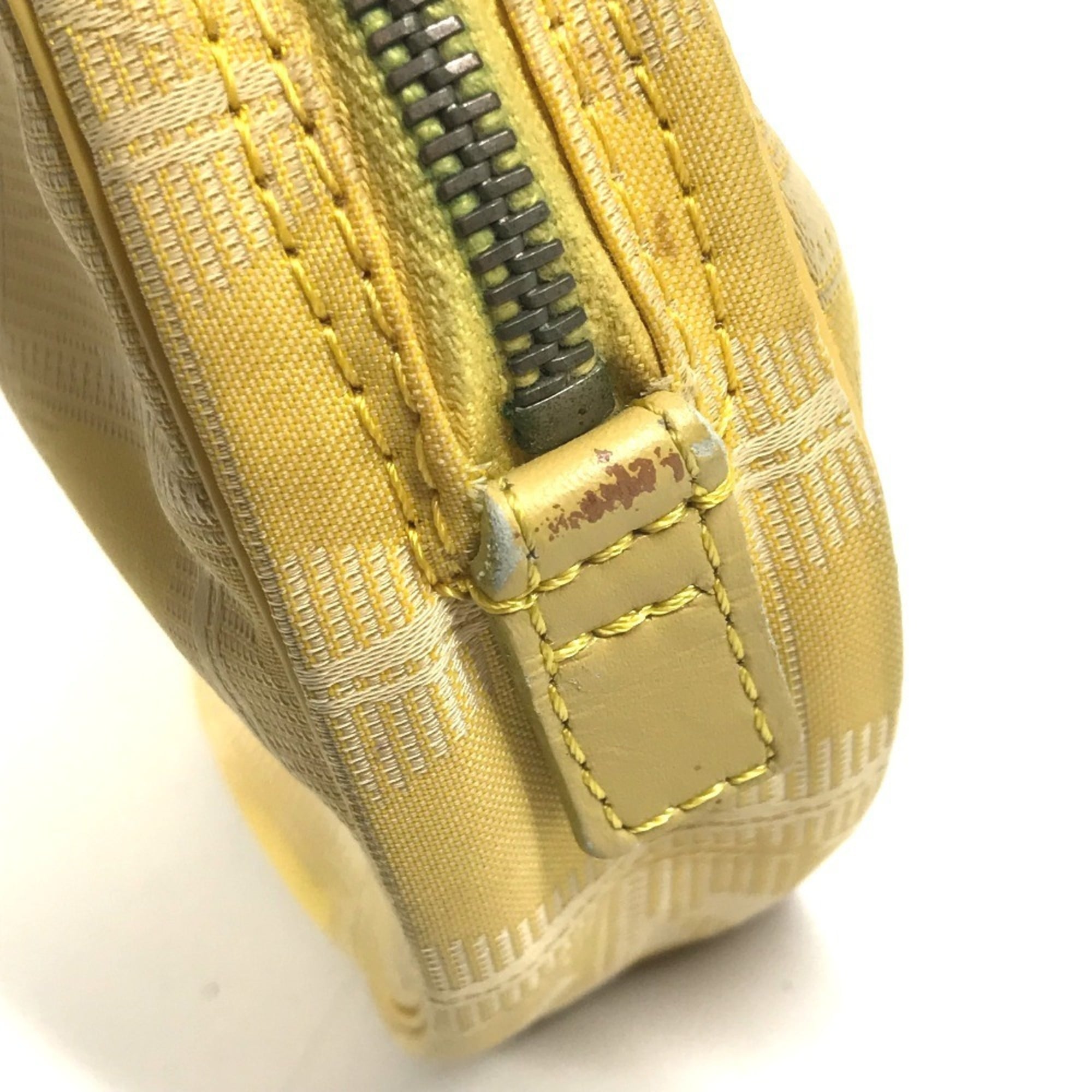 Chanel New Travel Line Yellow Nylon Pouch Wash Bag (Pre-Owned)