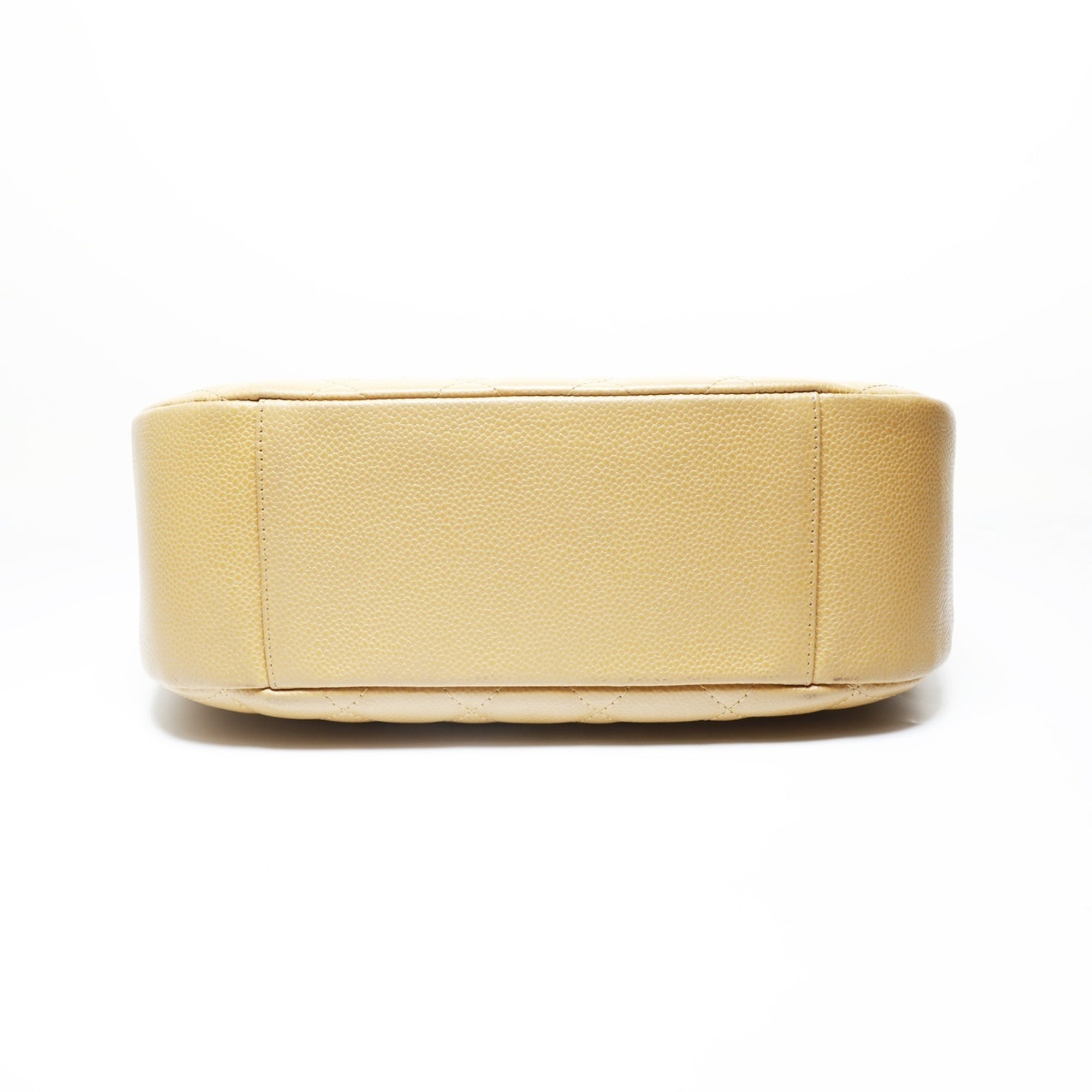 Chanel Beige Grained Calfskin Shoulder Bag (Pre-Owned)