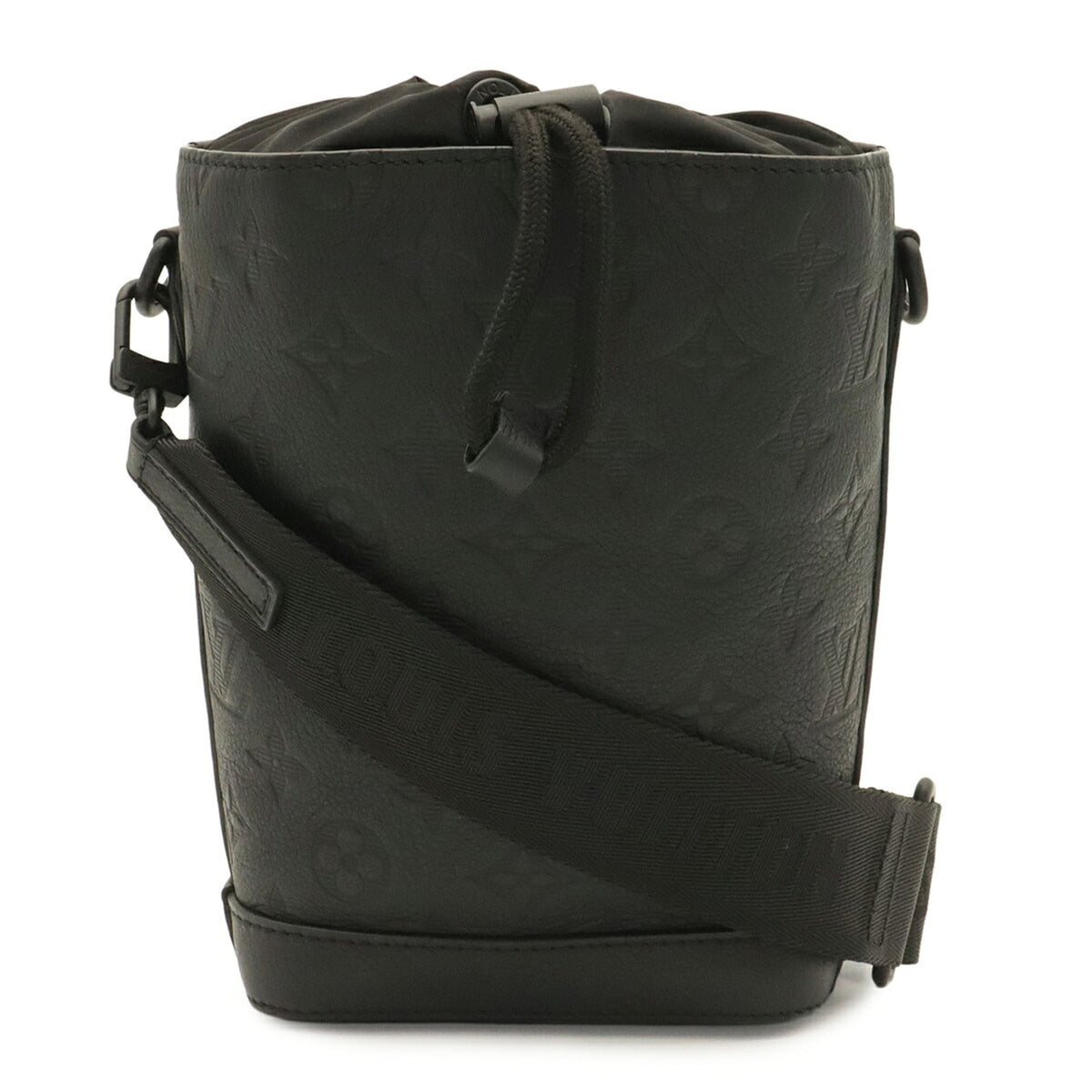 Louis Vuitton Black Noir Monogram Shadow Shoulder Bag (Pre-Owned)