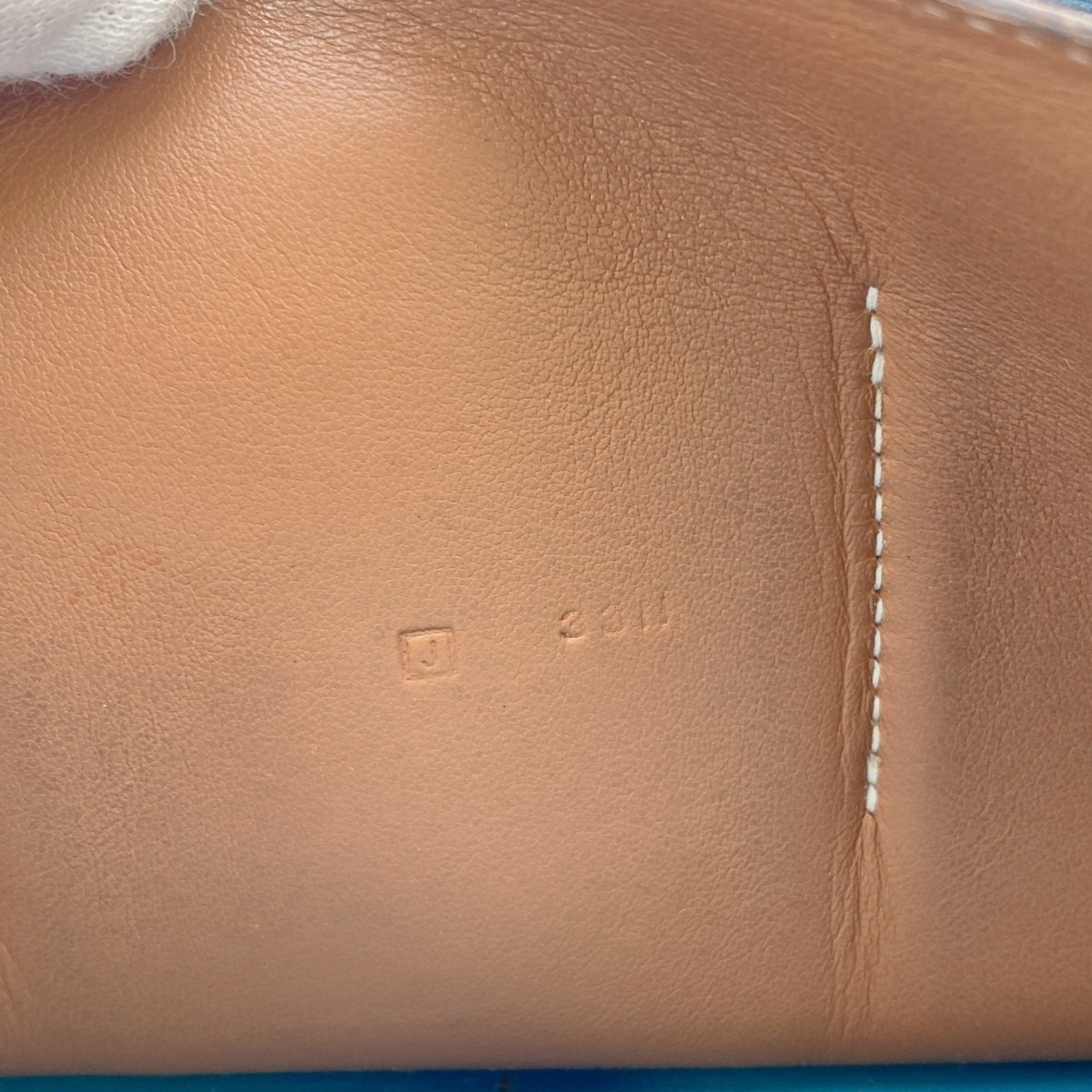 Hermes Bicolor Blue Brown Togo Leather (Pre-Owned)