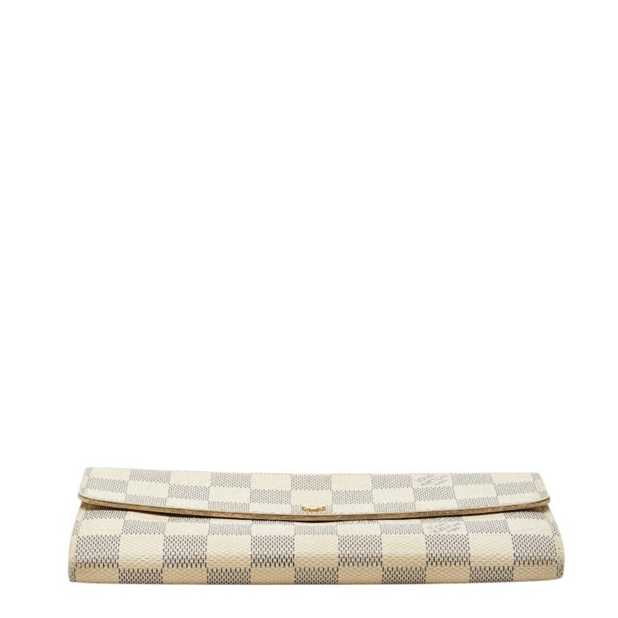 Louis Vuitton White Pvc Leather Long Wallet (Bi-Fold) (Pre-Owned)