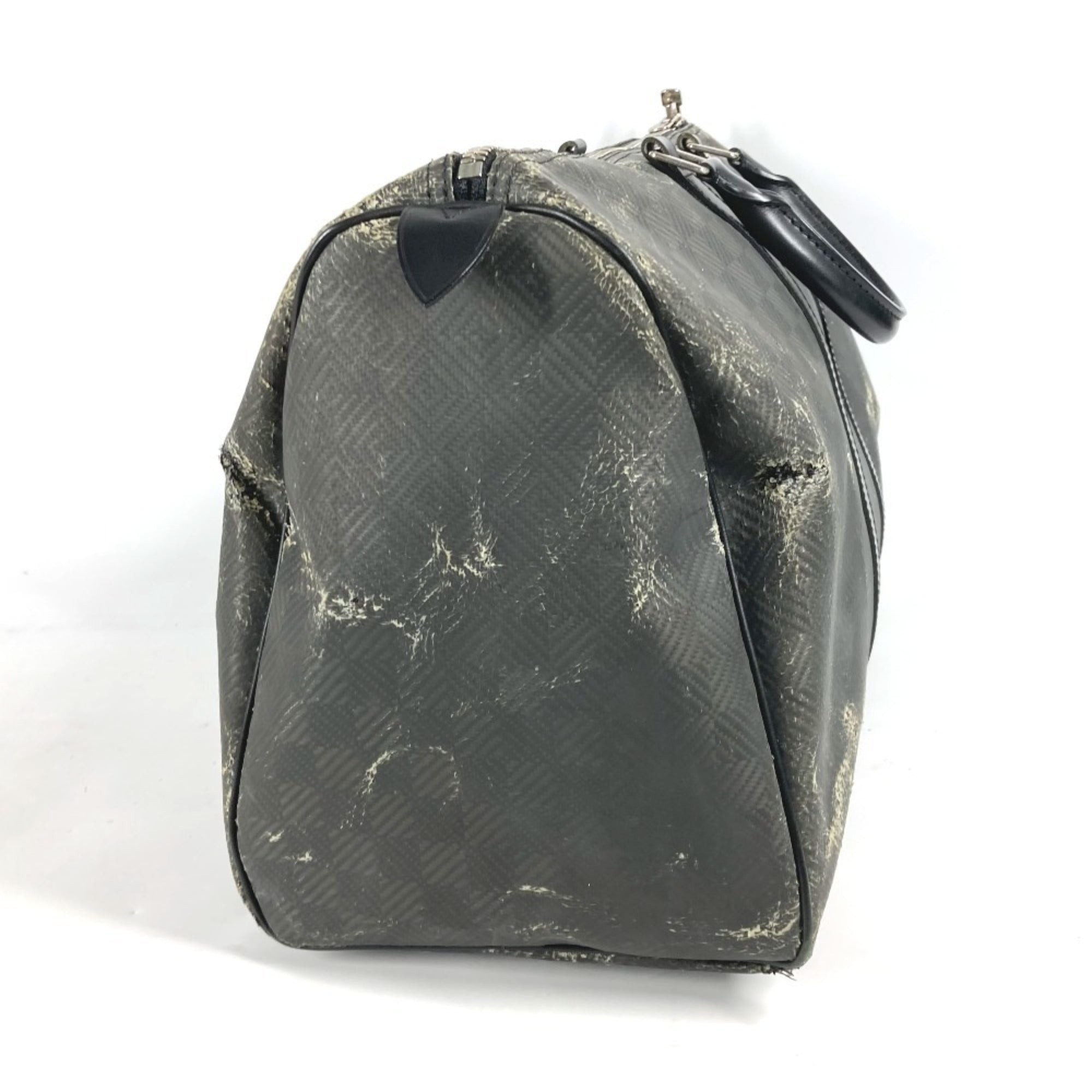 Louis Vuitton Black Noir Canvas Damier Canvas Boston Bag (Pre-Owned)