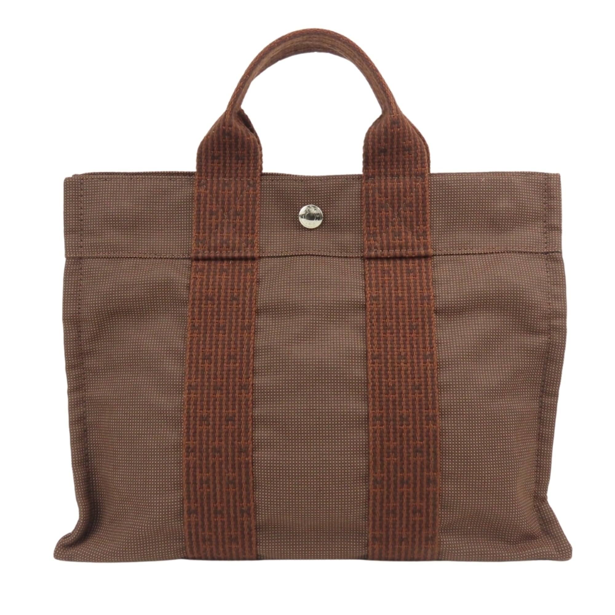 Hermes Brown Polyester Tote Bag (Pre-Owned)