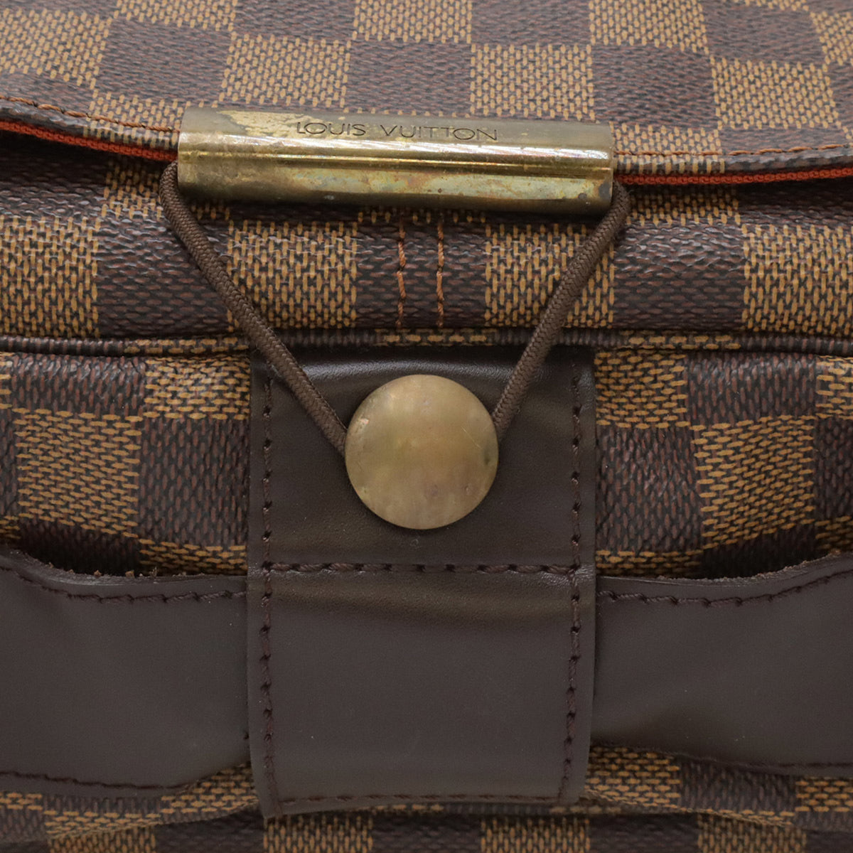 Louis Vuitton Brown Pvc Coated Canvas Messenger Bag Shoulder Bag (Pre-Owned)