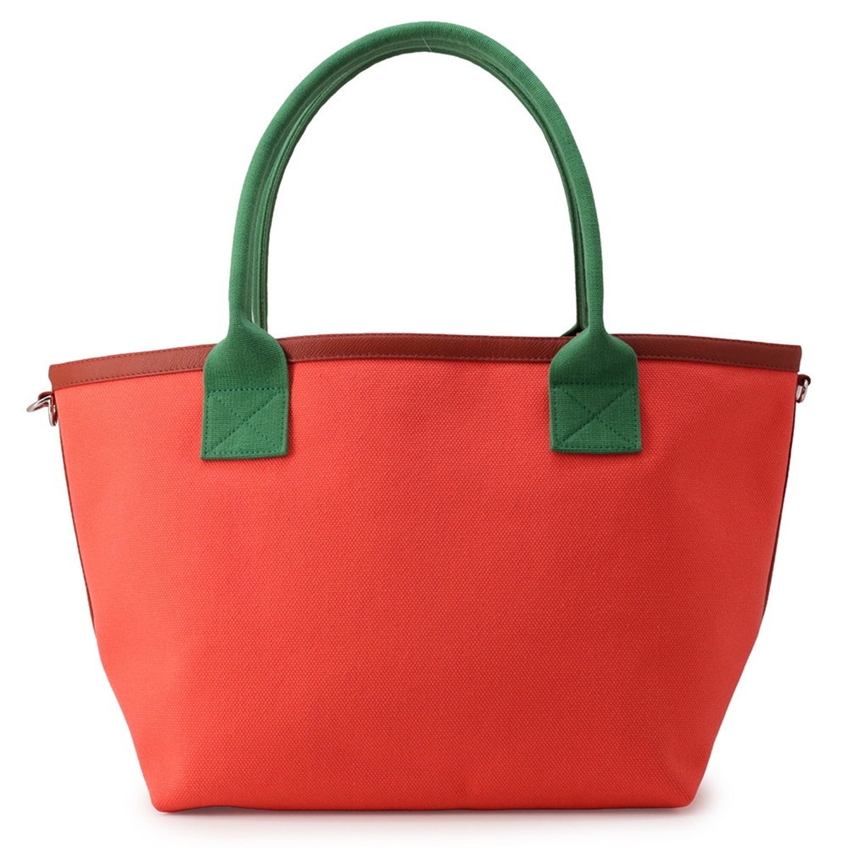 Hermes Green Orange Canvas Epsom Leather Tote Bag (Pre-Owned)