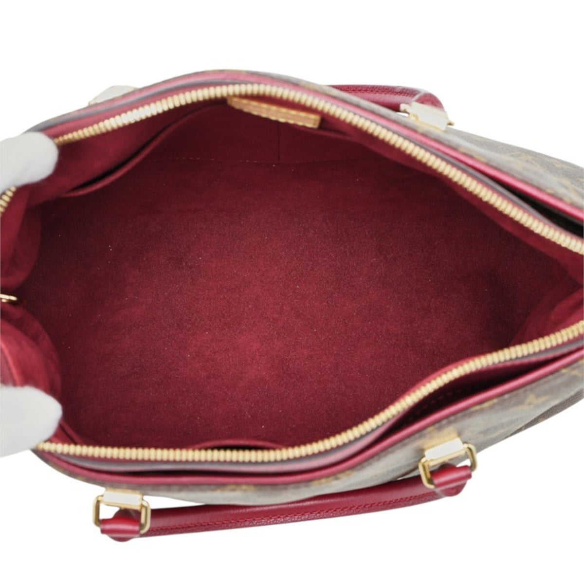 Louis Vuitton Brown Purple Raisin Leather Handbag Shoulder Bag (Pre-Owned)