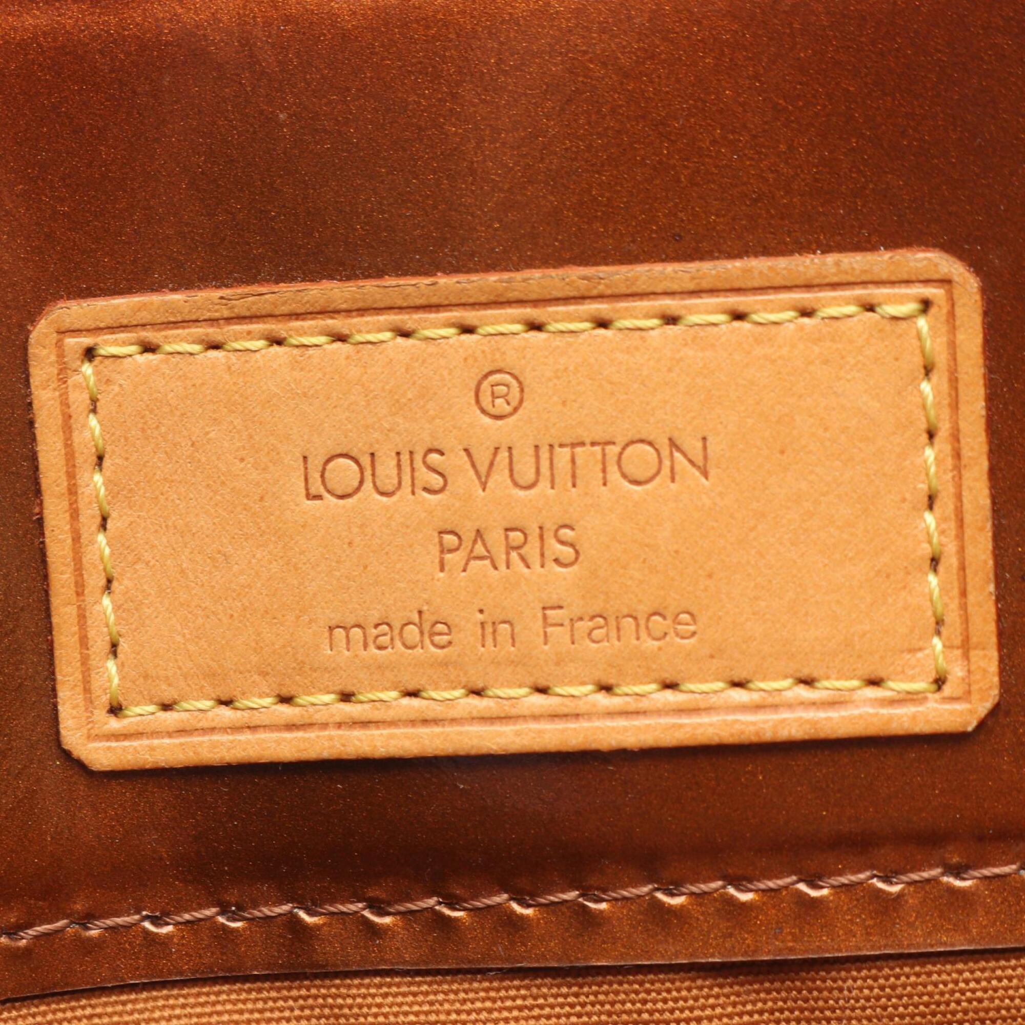 Louis Vuitton Bronze Brown Vernis Handbag (Pre-Owned)
